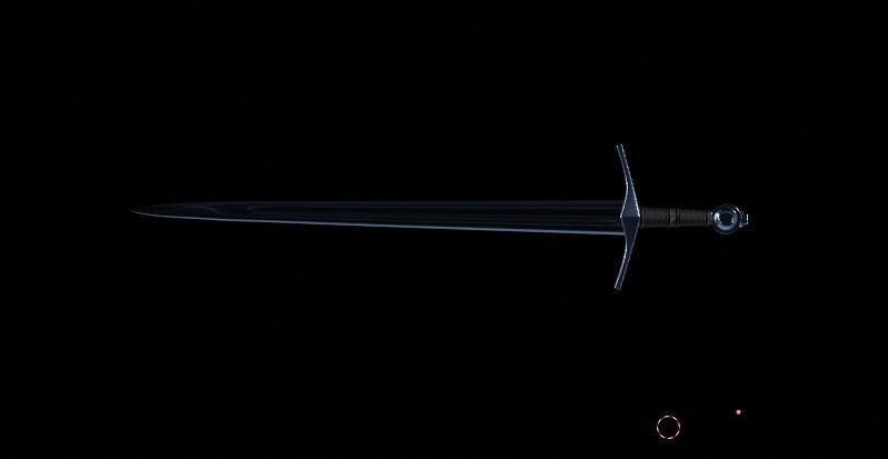 Viking package sword helmet axe Low-poly 3D model_15