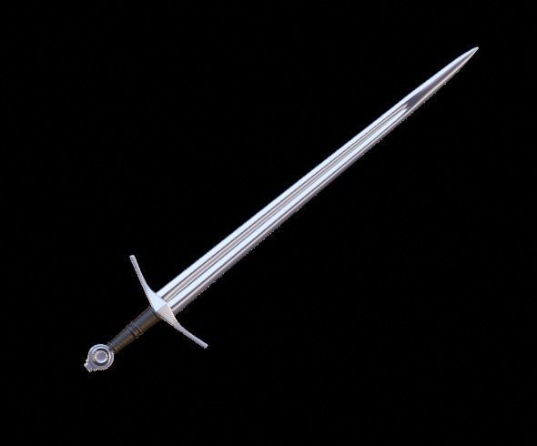 Viking package sword helmet axe Low-poly 3D model_2