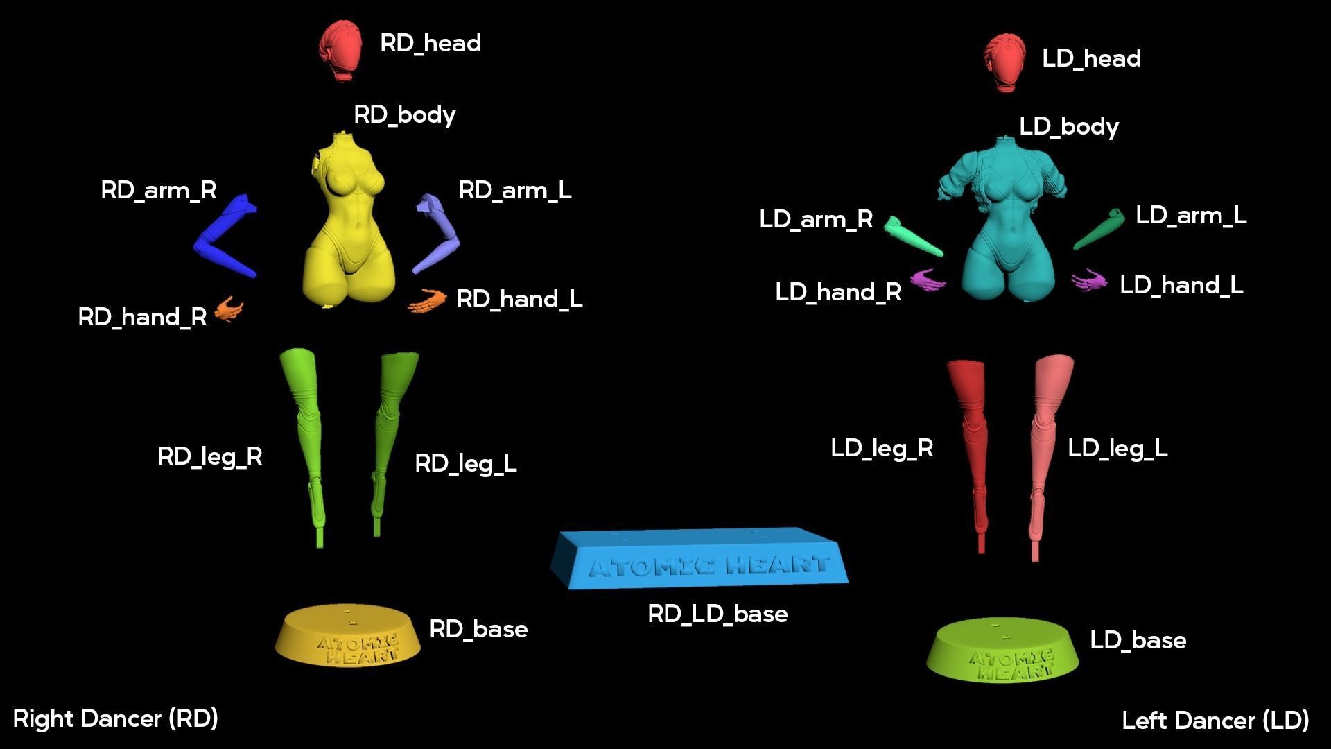 ATOMIC HEART Twin robot figure 3D print model_6
