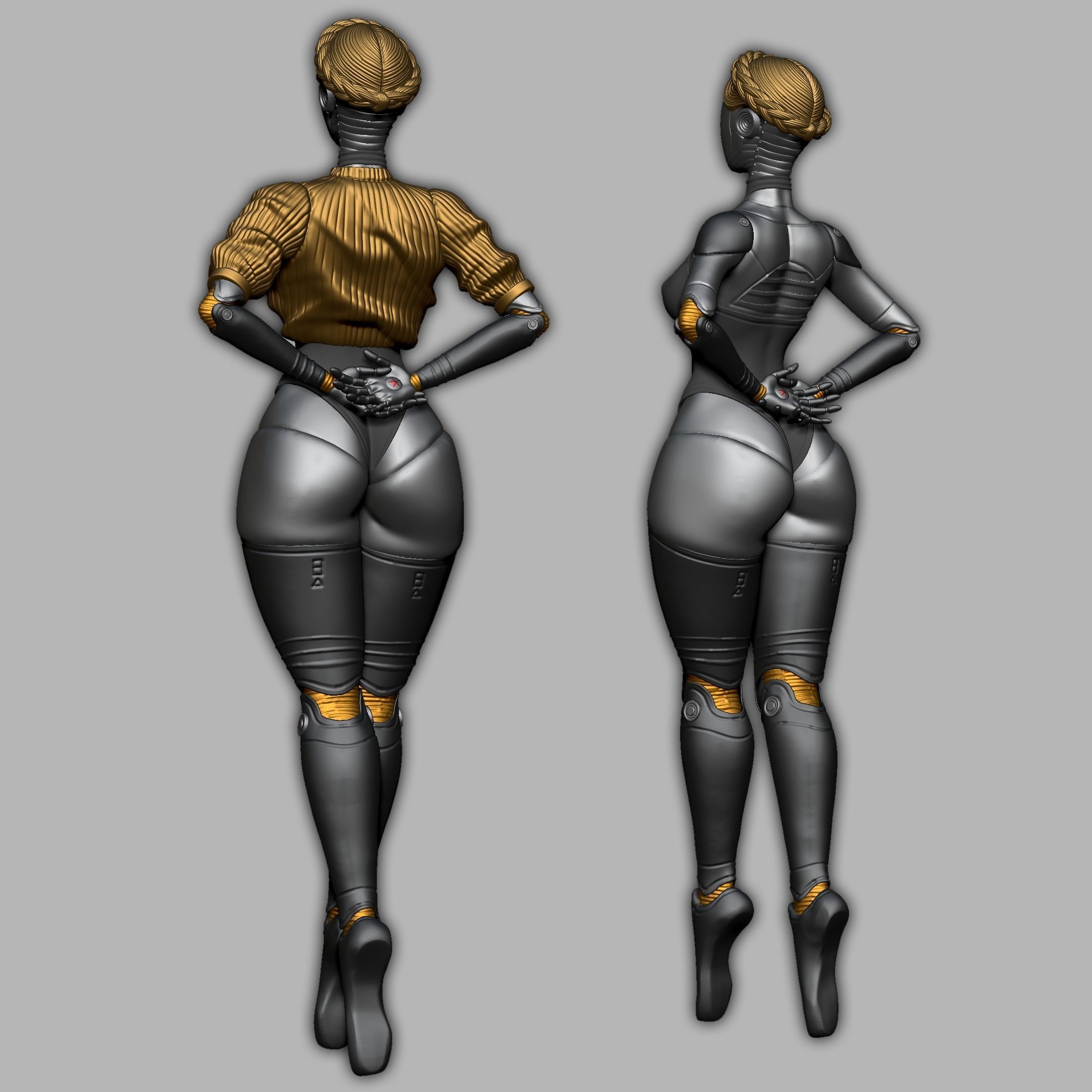 ATOMIC HEART Twin robot figure 3D print model_3