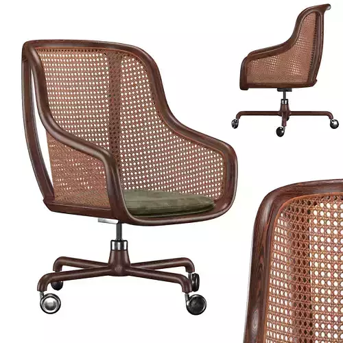Ward Bennett Cane Desk Chair 3D model