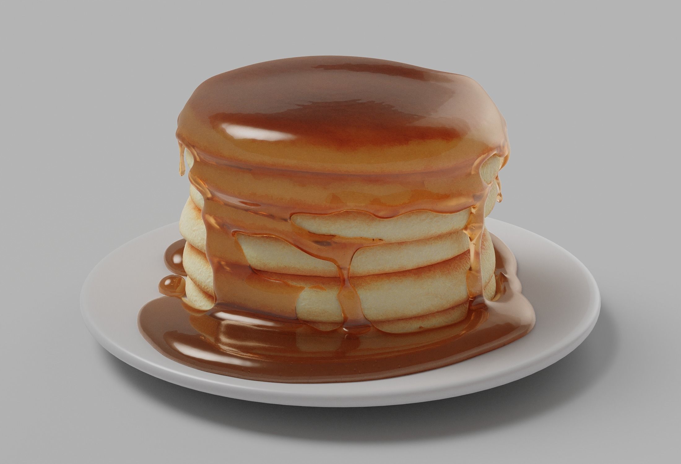 Pancakes with Syrup 3D model_7