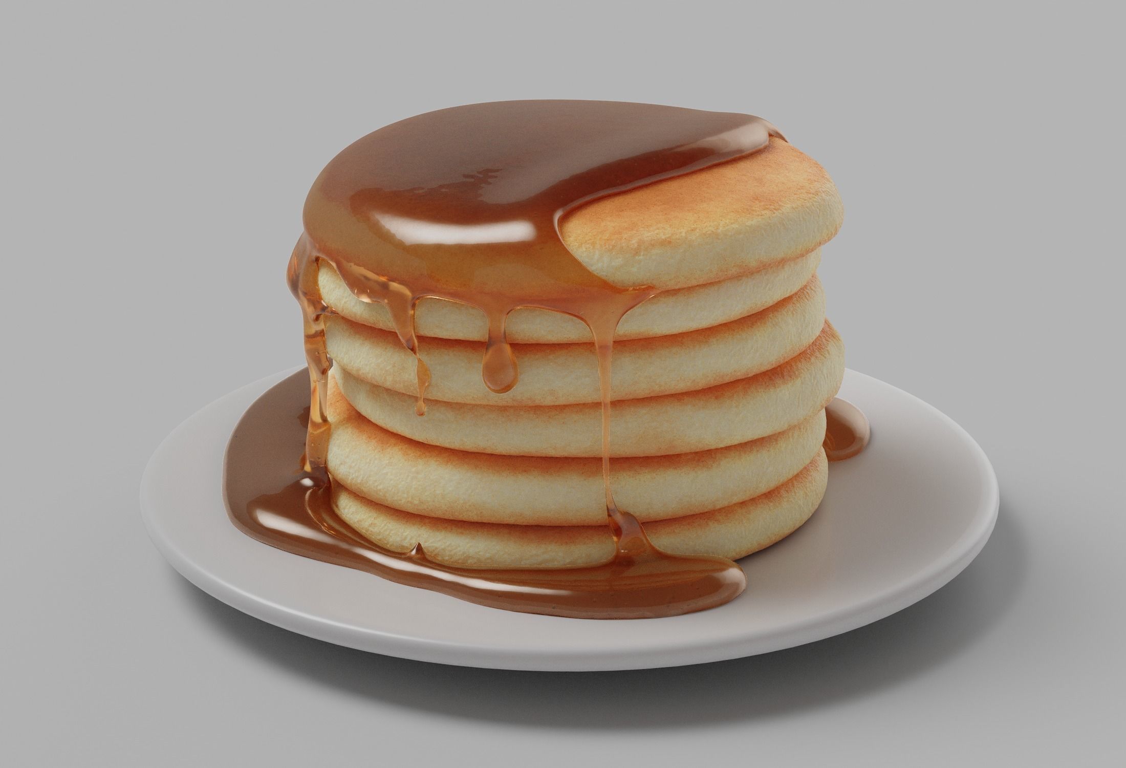 Pancakes with Syrup 3D model_1