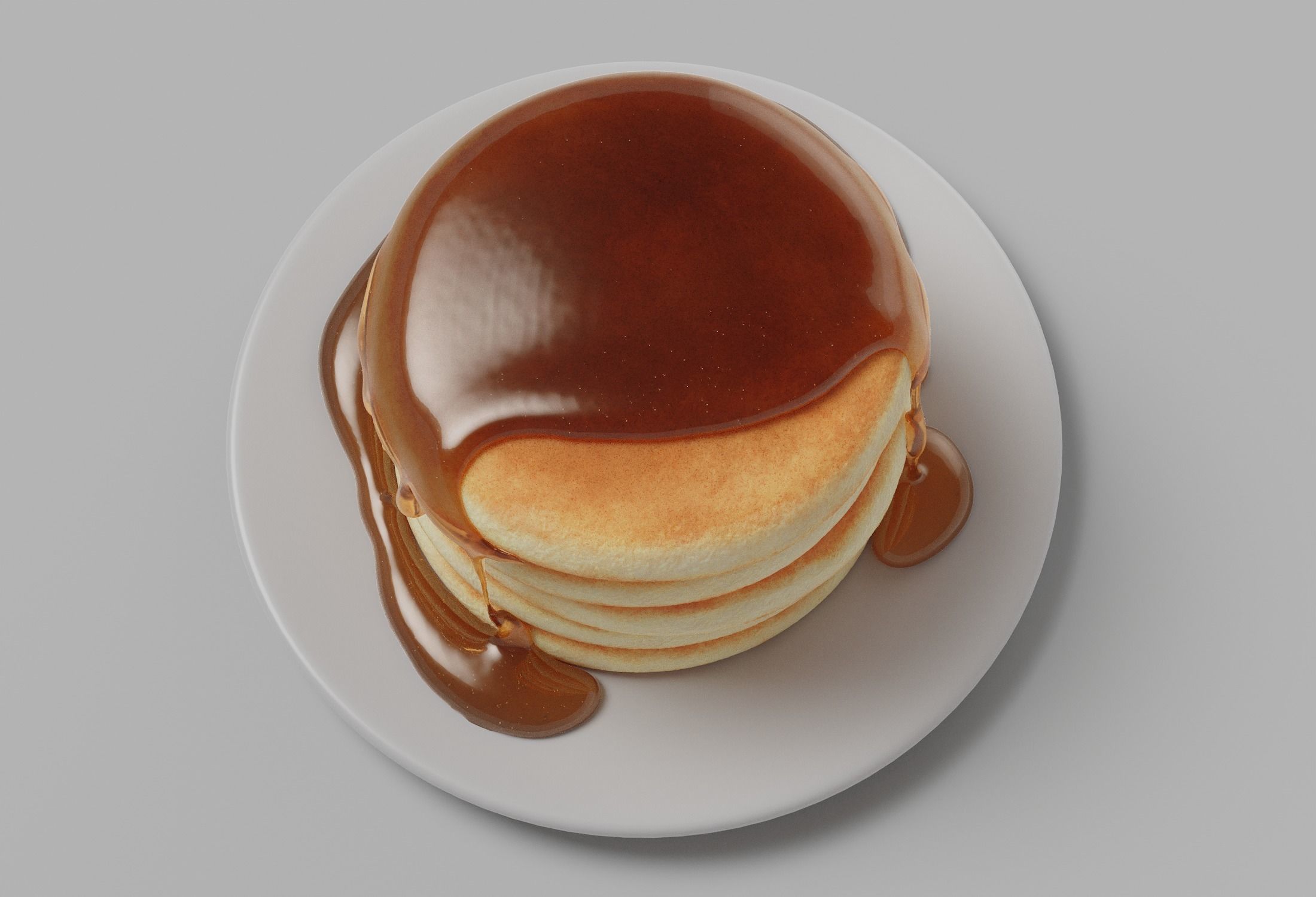 Pancakes with Syrup 3D model_22