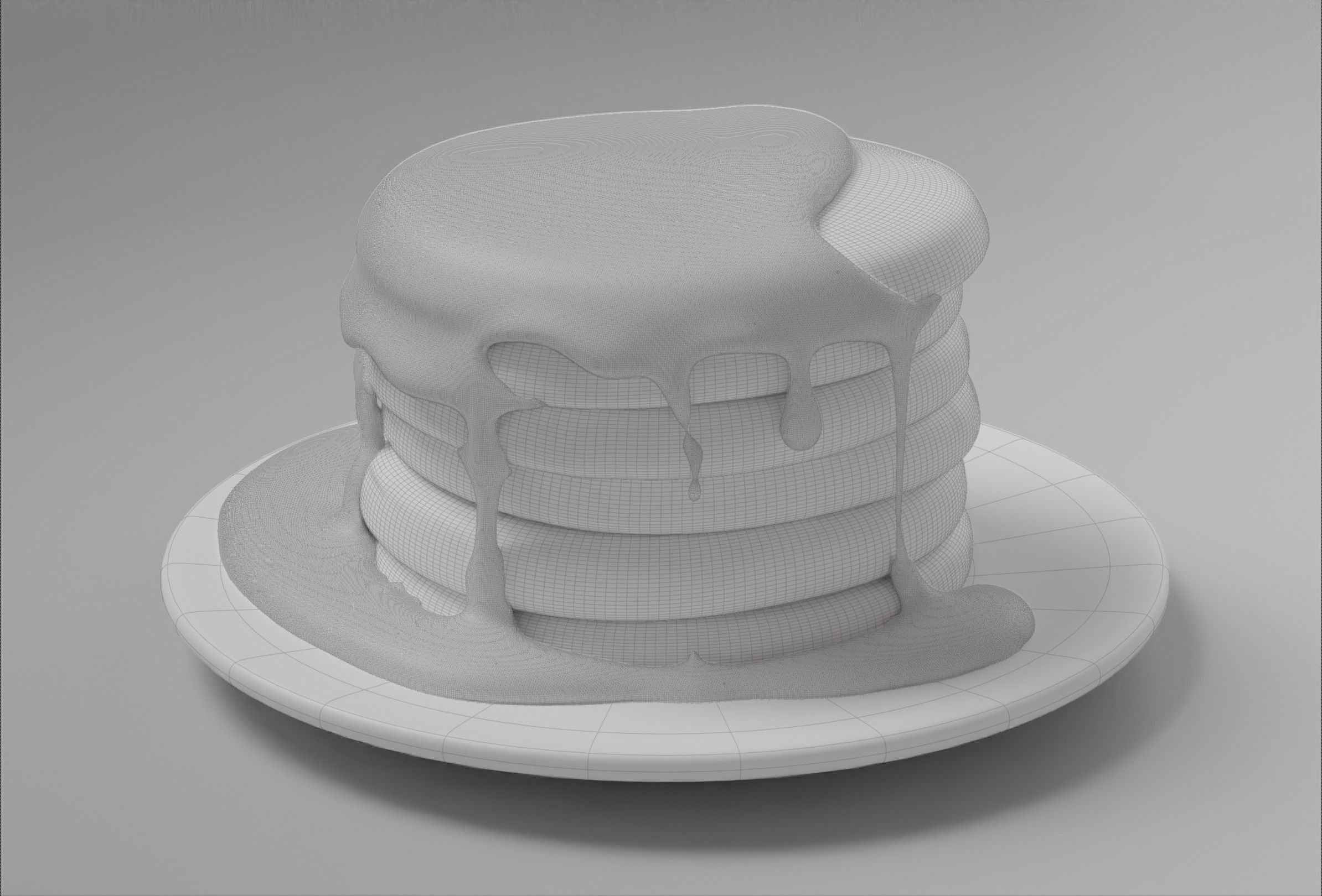 Pancakes with Syrup 3D model_36
