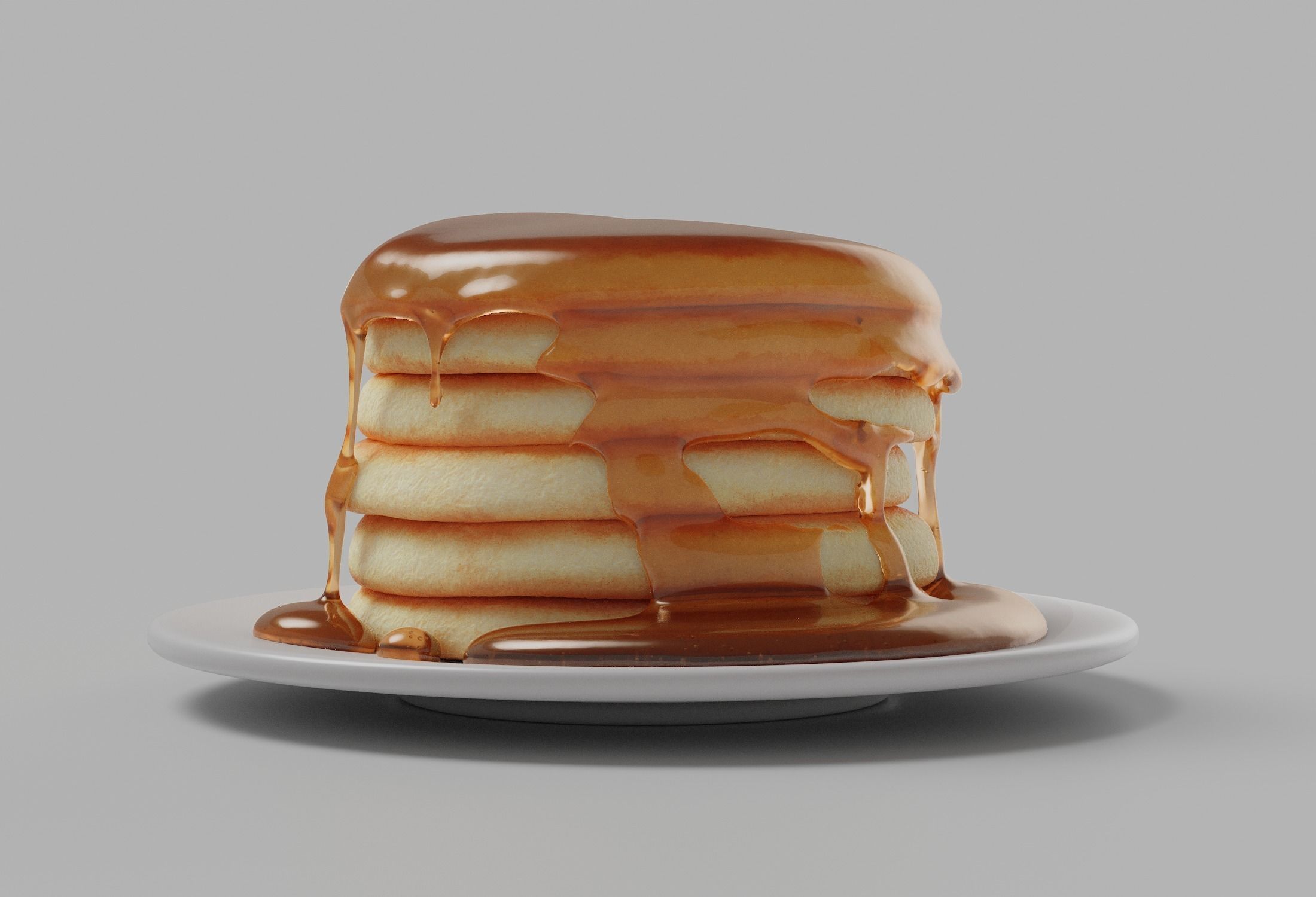 Pancakes with Syrup 3D model_16