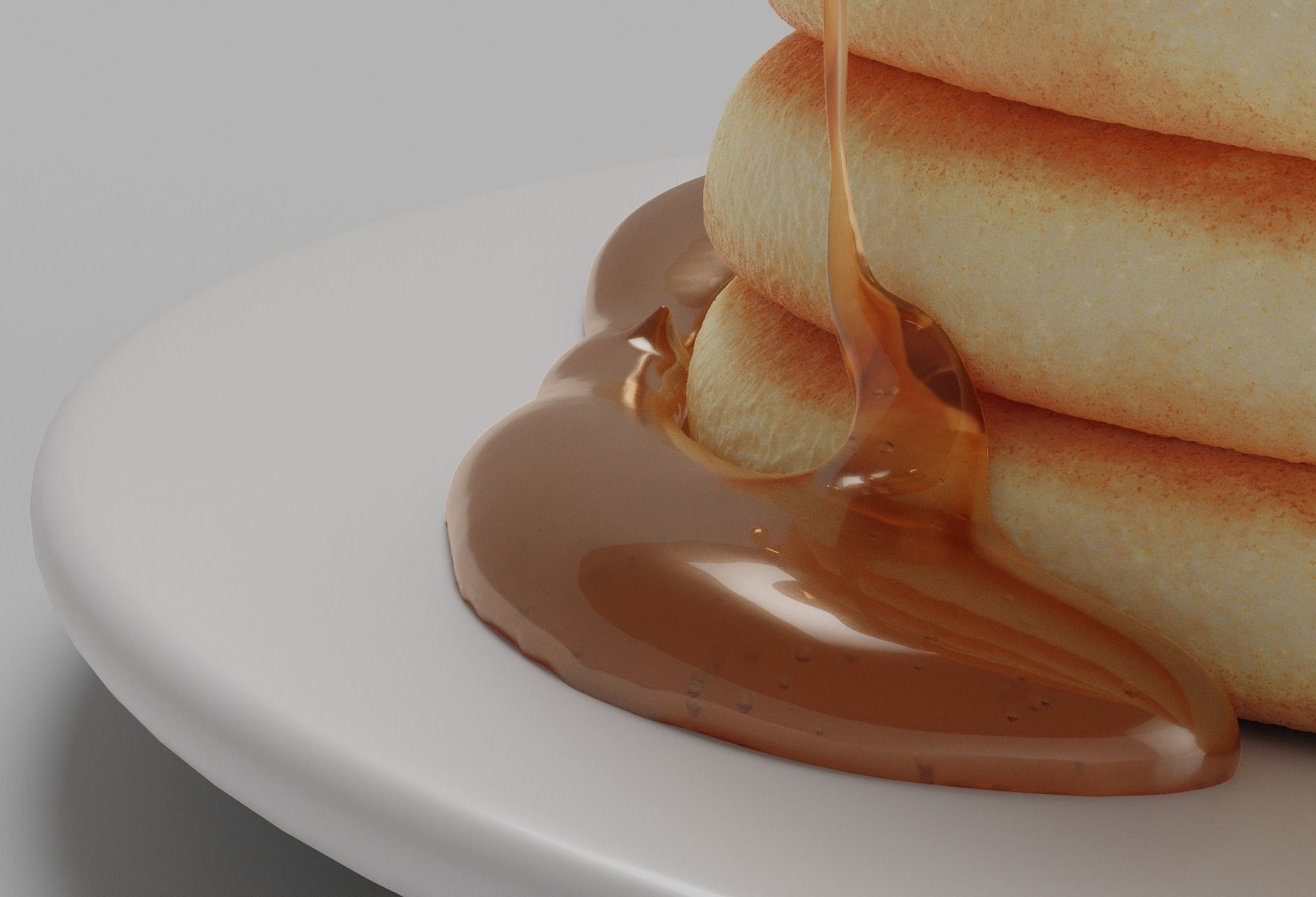 Pancakes with Syrup 3D model_29