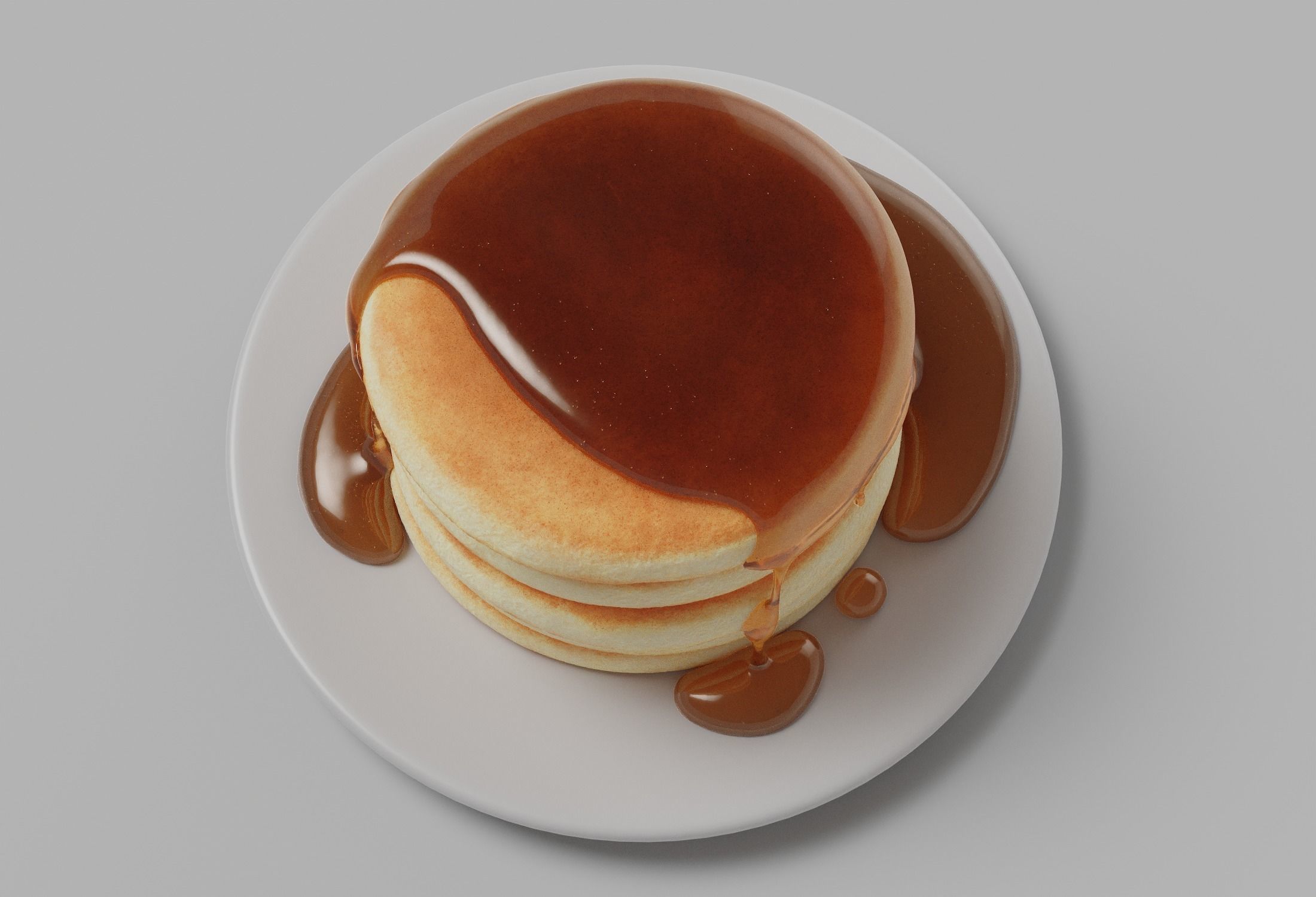 Pancakes with Syrup 3D model_23