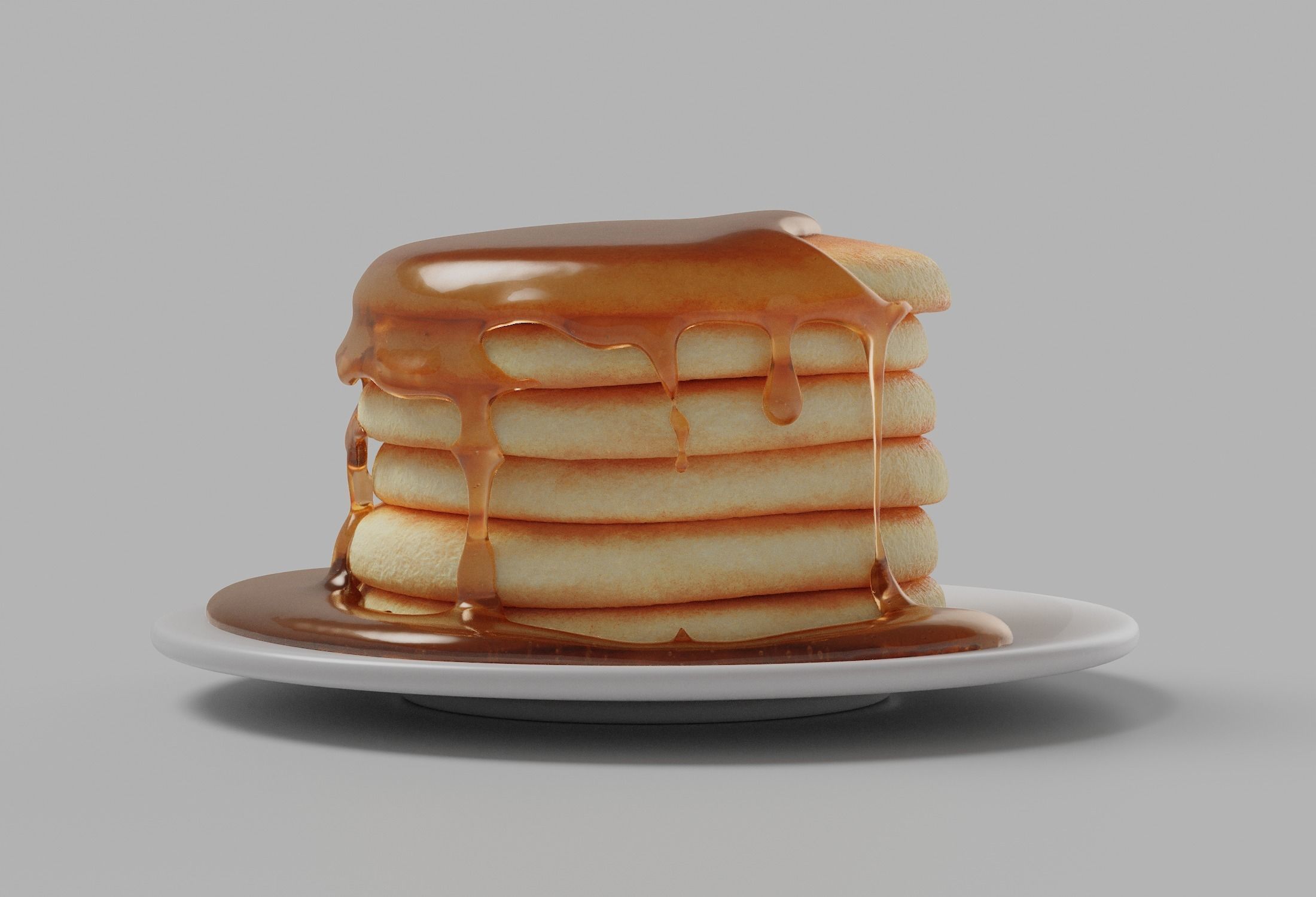 Pancakes with Syrup 3D model_11
