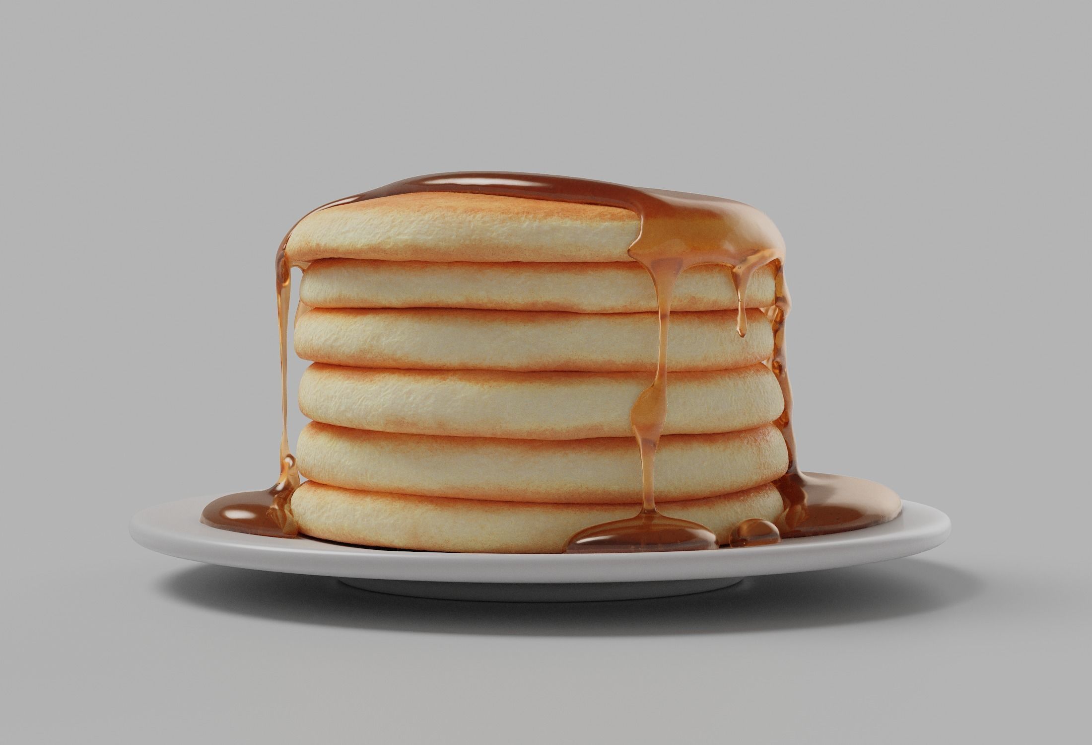 Pancakes with Syrup 3D model_14