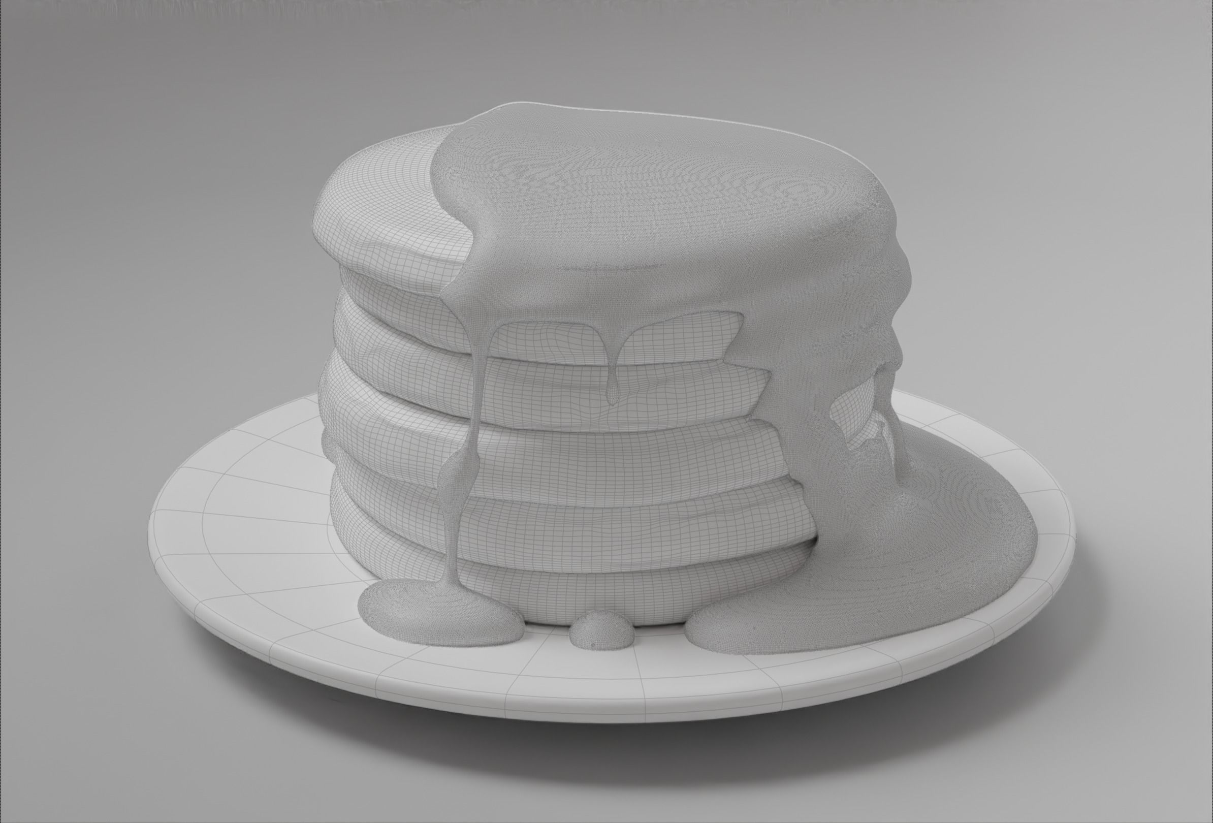 Pancakes with Syrup 3D model_35