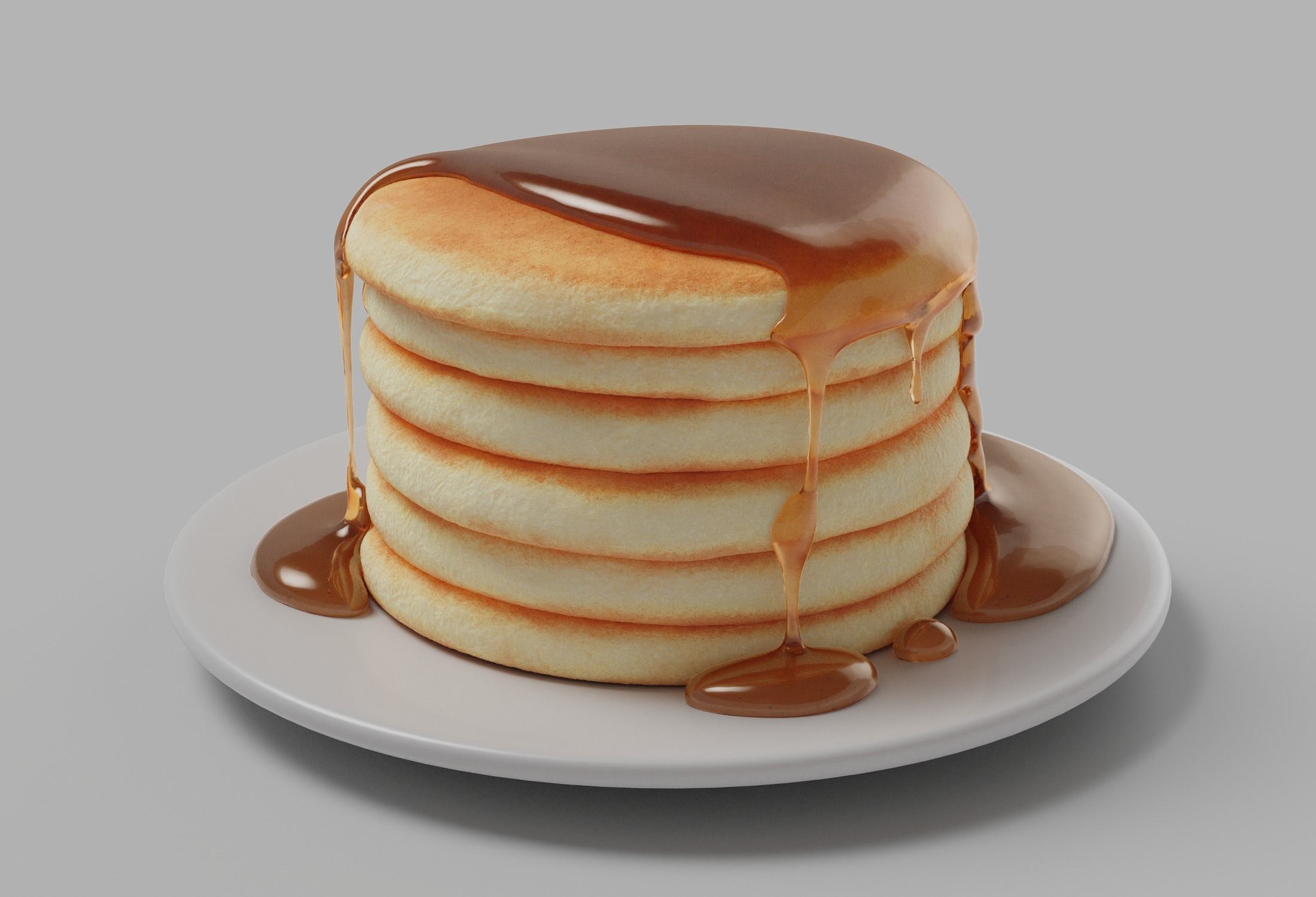 Pancakes with Syrup 3D model_4