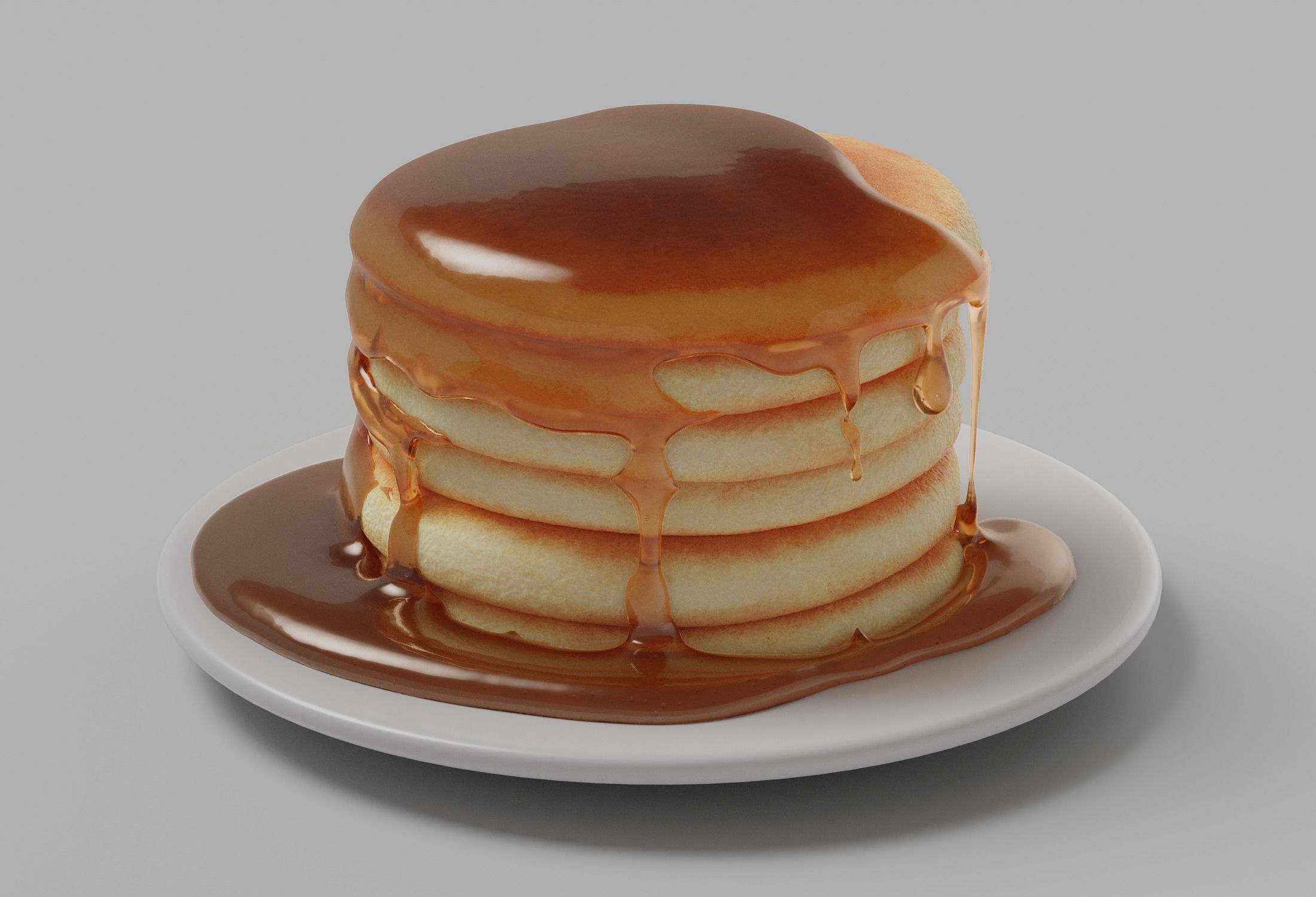Pancakes with Syrup 3D model_8