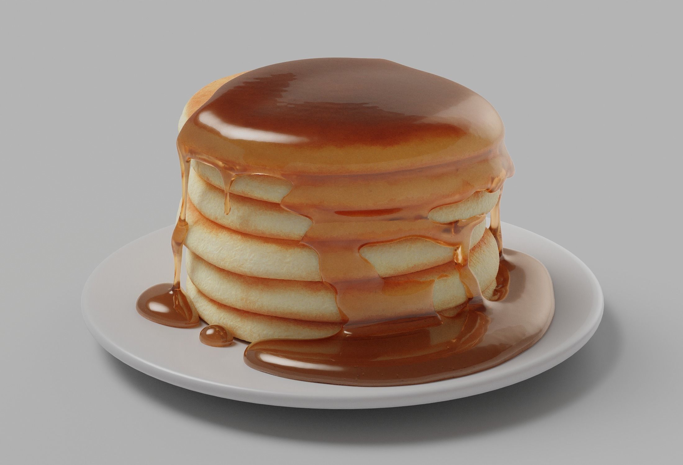 Pancakes with Syrup 3D model_6