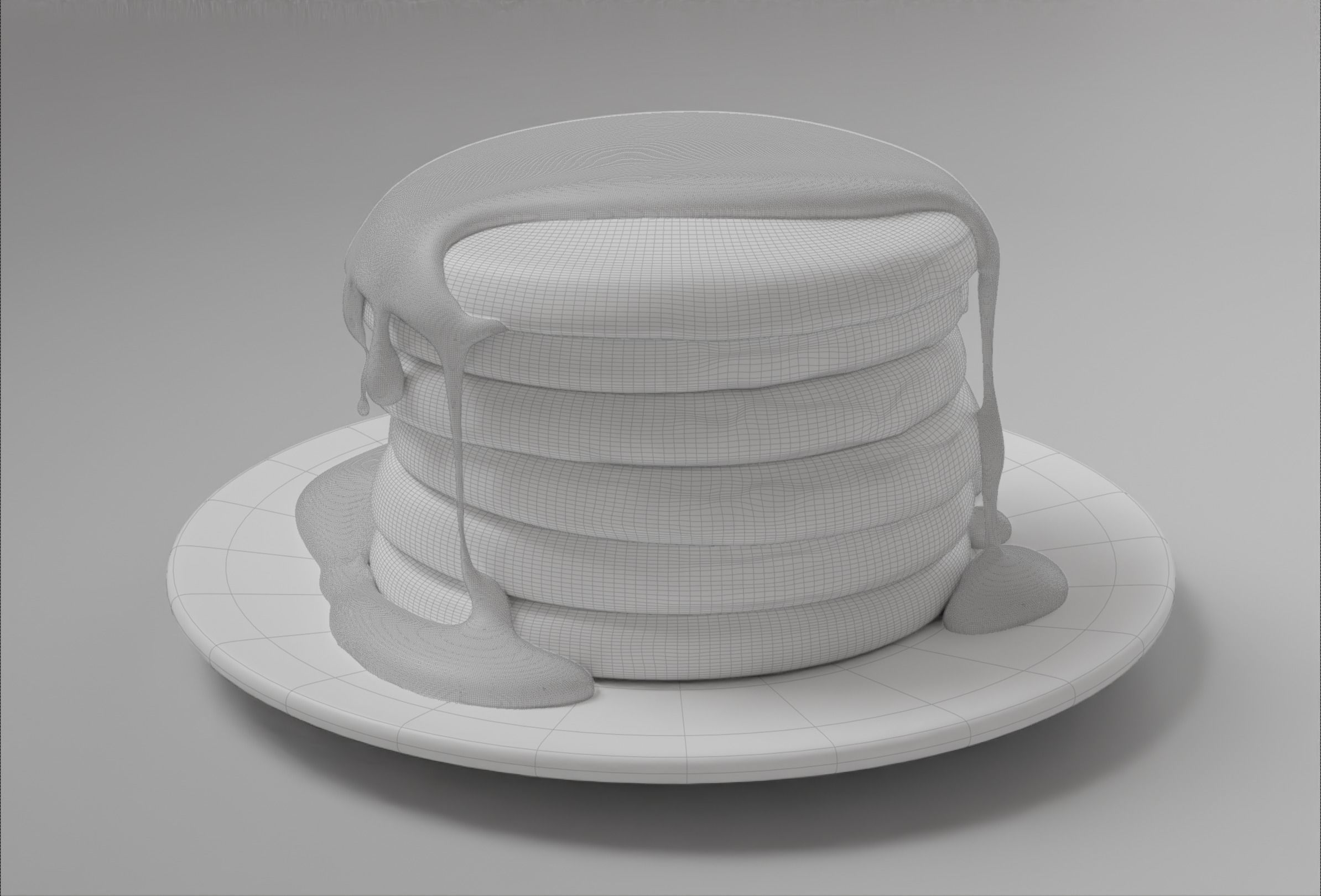 Pancakes with Syrup 3D model_34