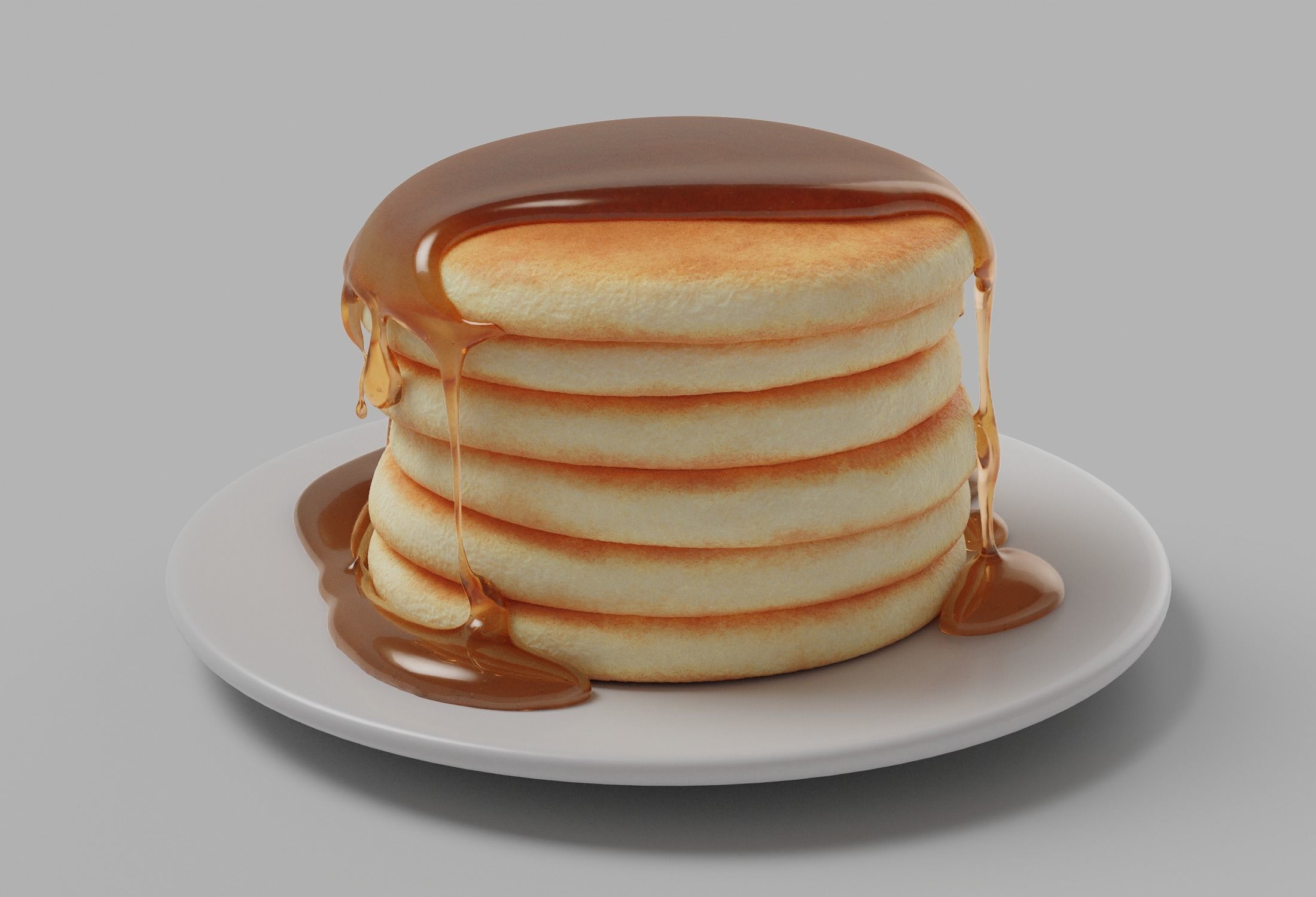 Pancakes with Syrup 3D model_3