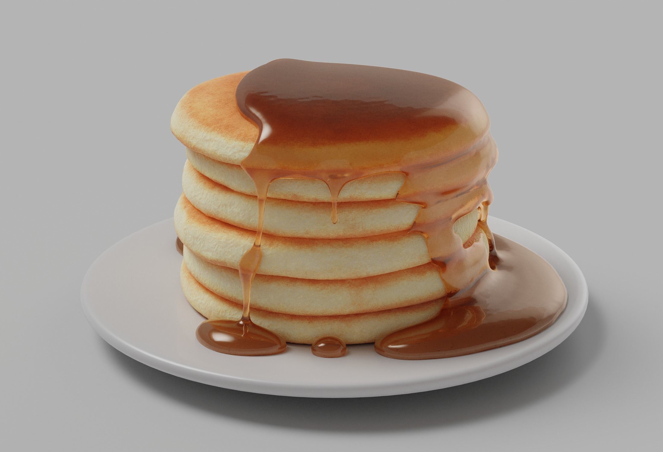 Pancakes with Syrup 3D model_5