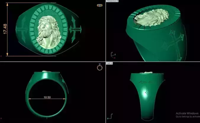 Jesus ring cnc and printing 3D print model