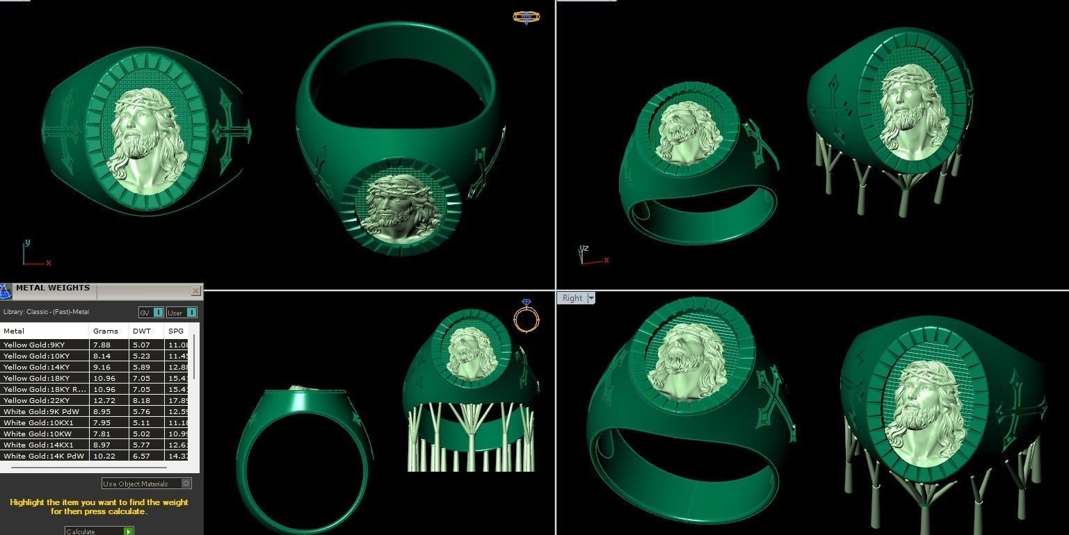 Jesus ring cnc and printing 3D print model 3D print model_1