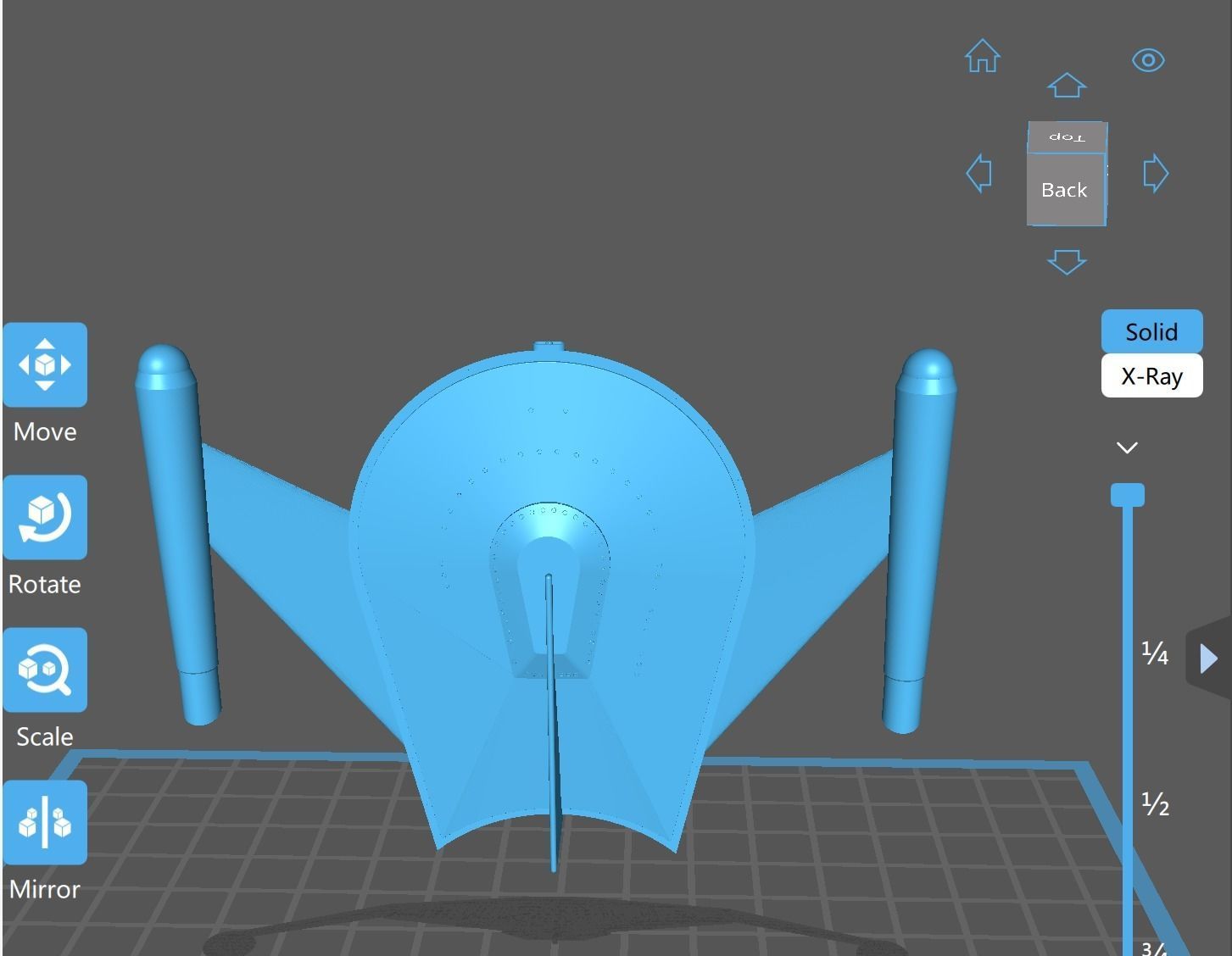 Alien Adversary Space Ship 3D print model_4