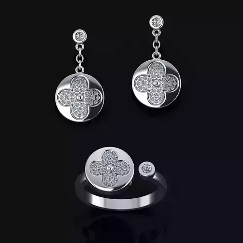 Louis Vuitton Ring and Earrings