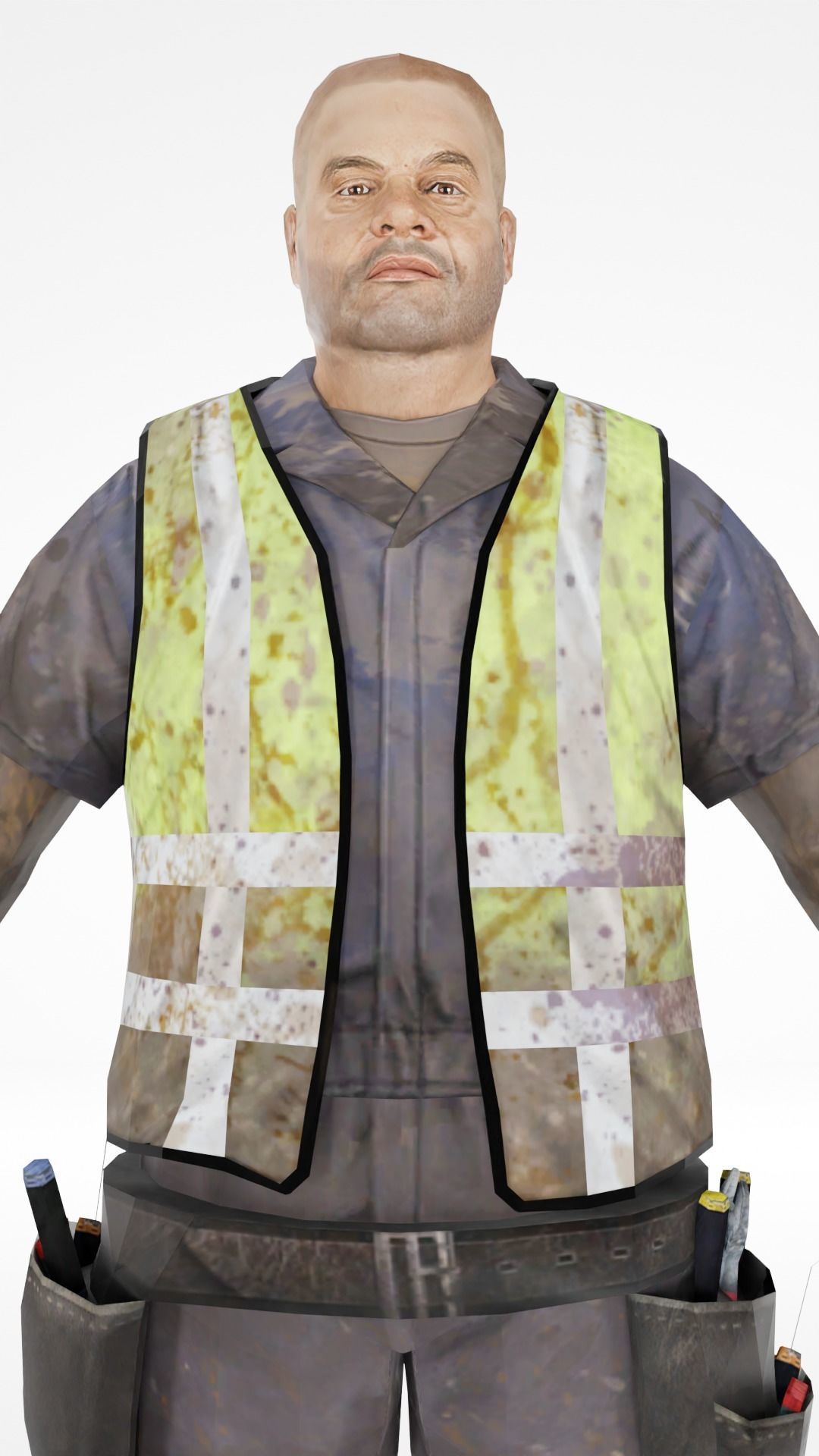 Worker construct Pack Low-poly 3D model Low-poly 3D model_6
