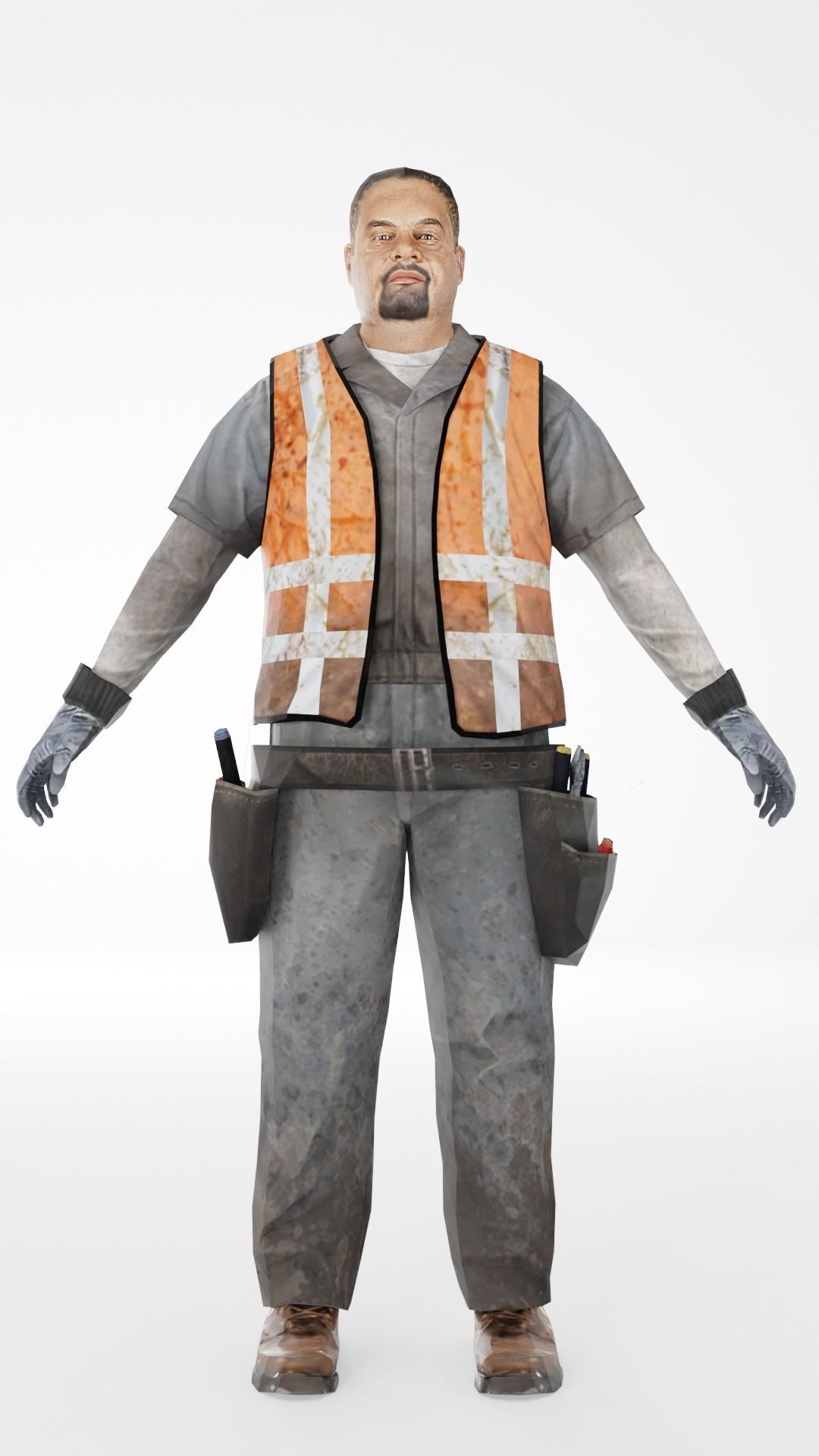 Worker construct Pack Low-poly 3D model Low-poly 3D model_3