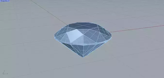 Realistic Round Brilliant Gem for Rhino Free 3D model