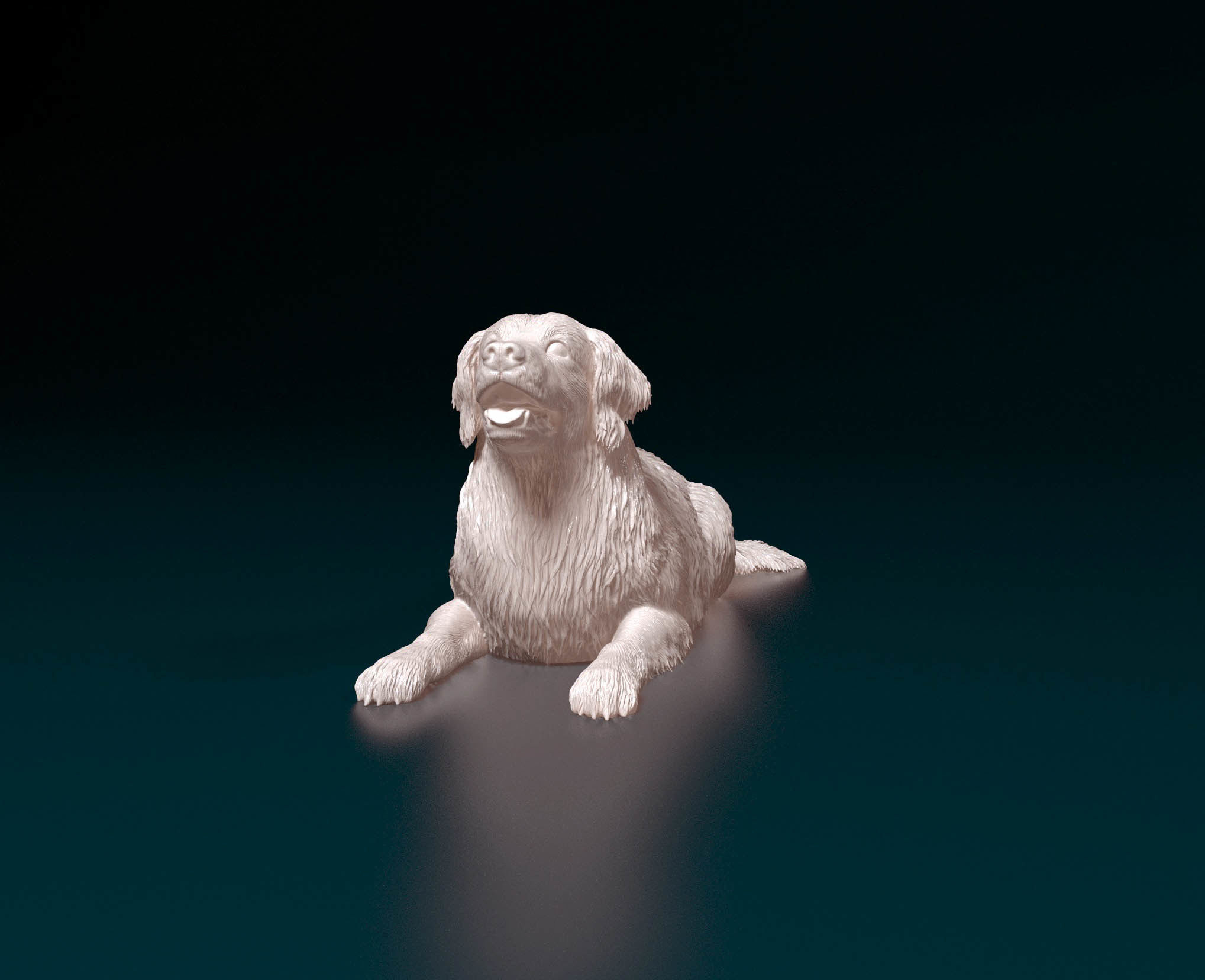 Golden retriever 6 3D print model_5