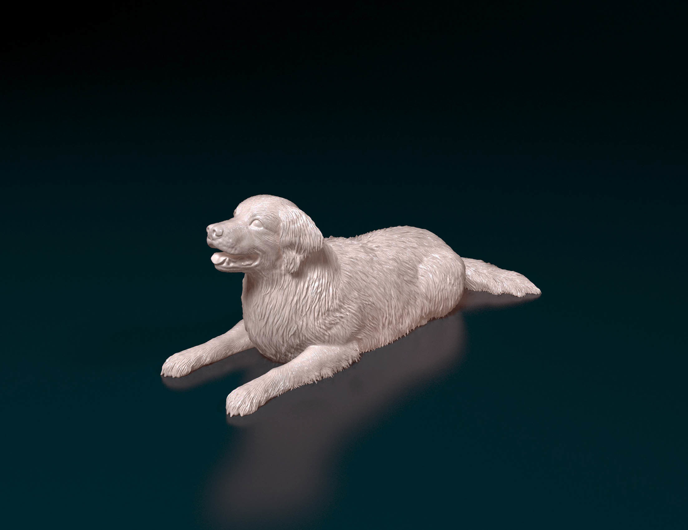 Golden retriever 6 3D print model_4