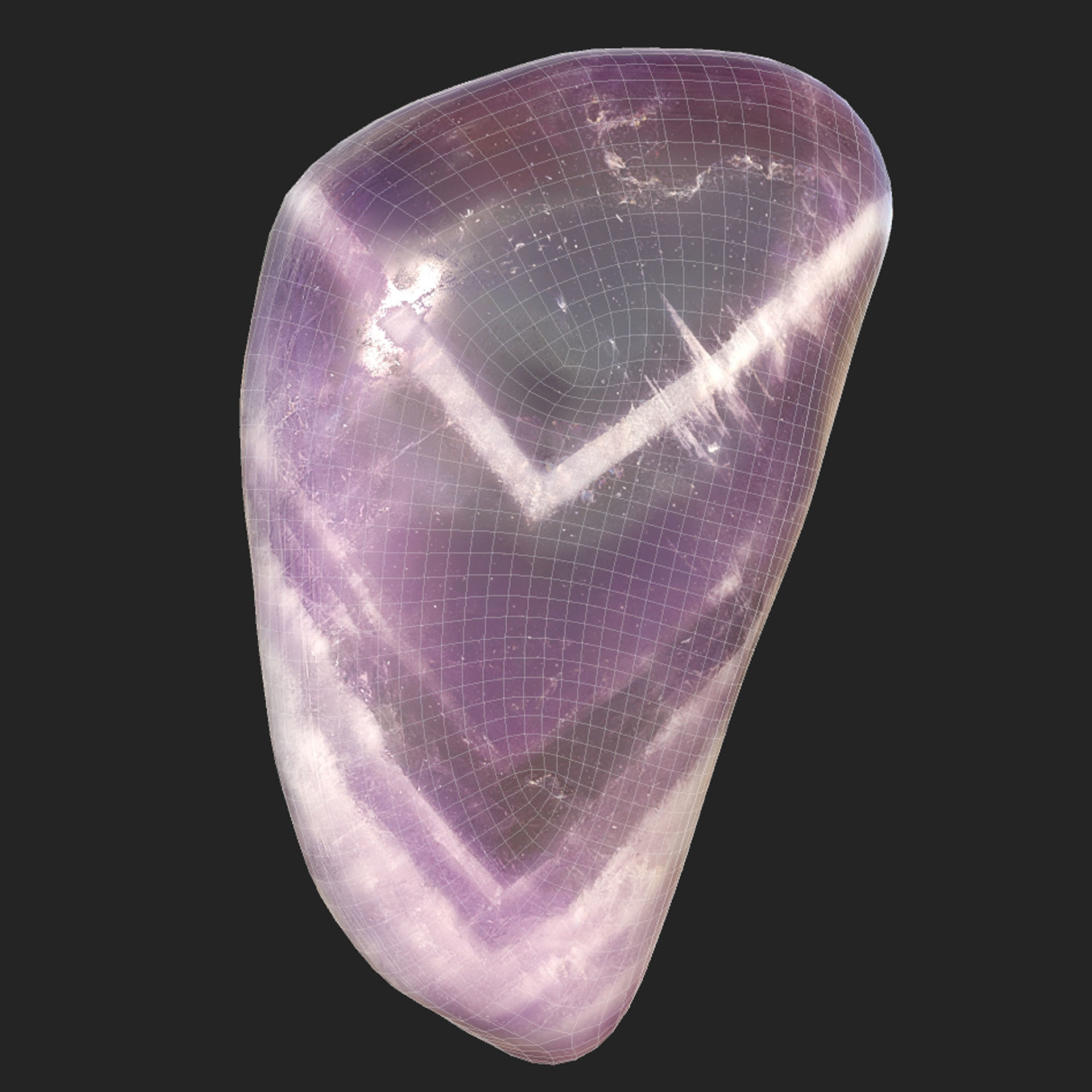 Amethyst Shevron Low-poly 3D model_7
