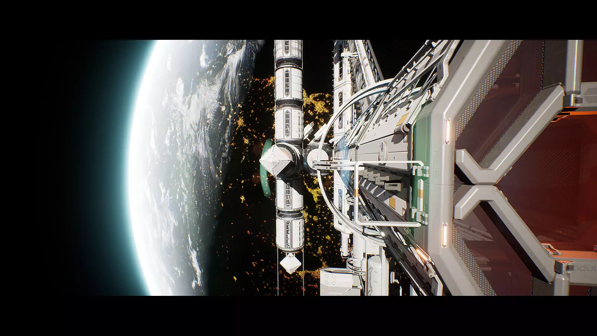 Orbital Space Station Kit - UE Low-poly 3D model_0