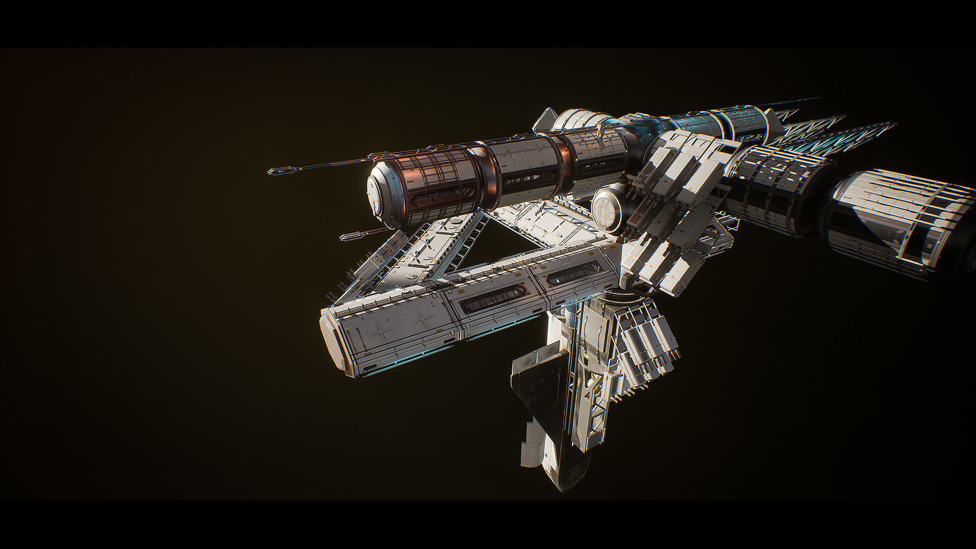 Orbital Space Station Kit - UE Low-poly 3D model_21