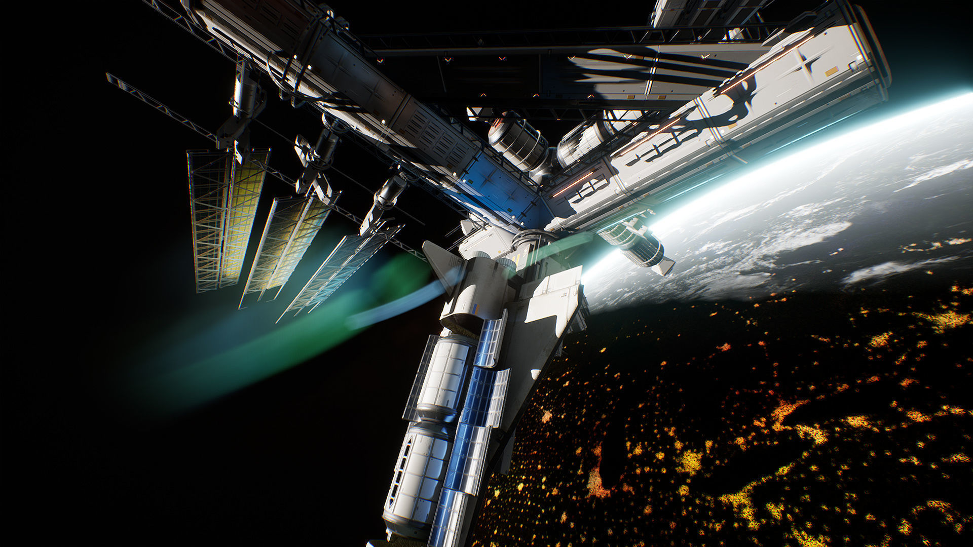 Orbital Space Station Kit - UE Low-poly 3D model_6