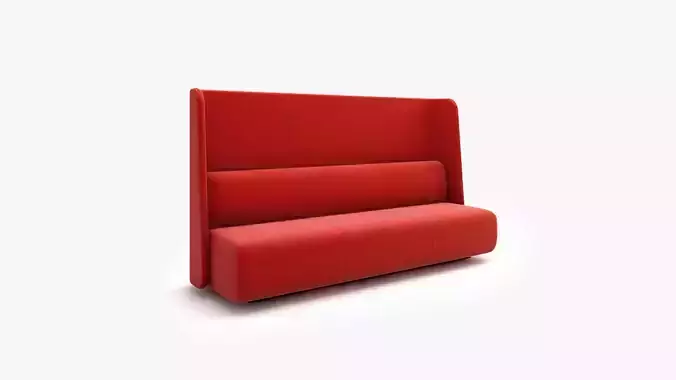 Bernhardt Design - CODE  Three Seat Sofa with Angled Wall