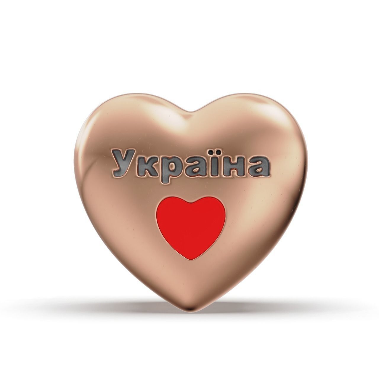 Ukrainian patriotic Charm Enamel and patina 3D print model_20