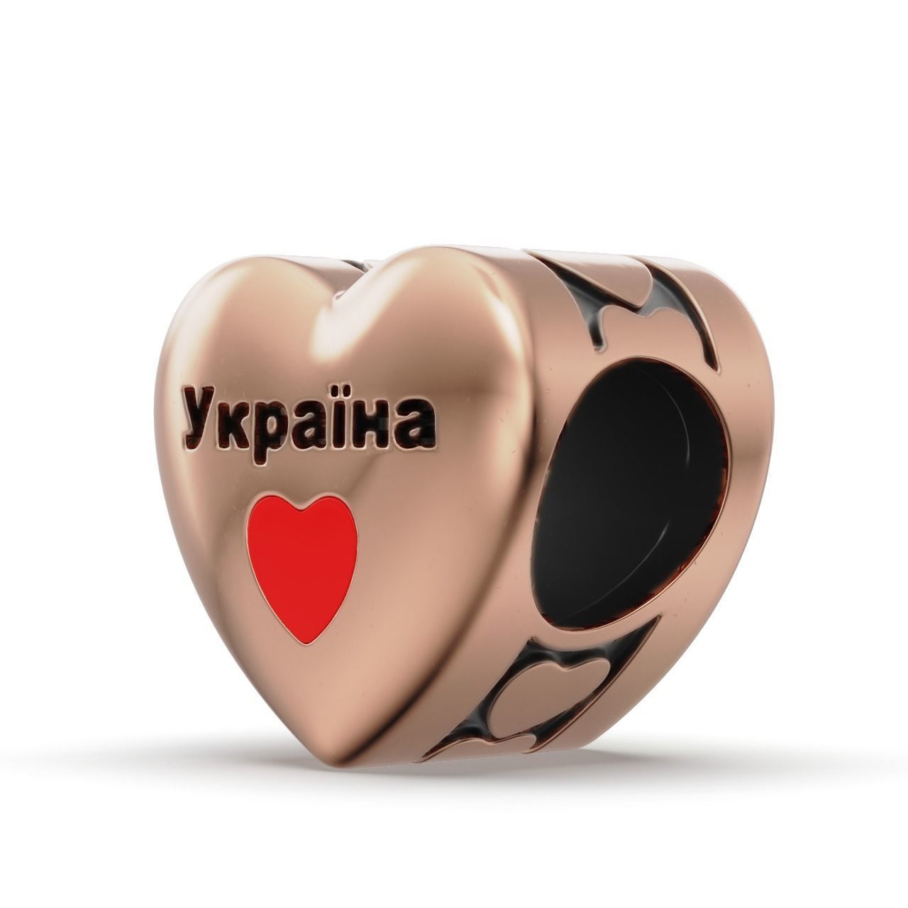 Ukrainian patriotic Charm Enamel and patina 3D print model_16