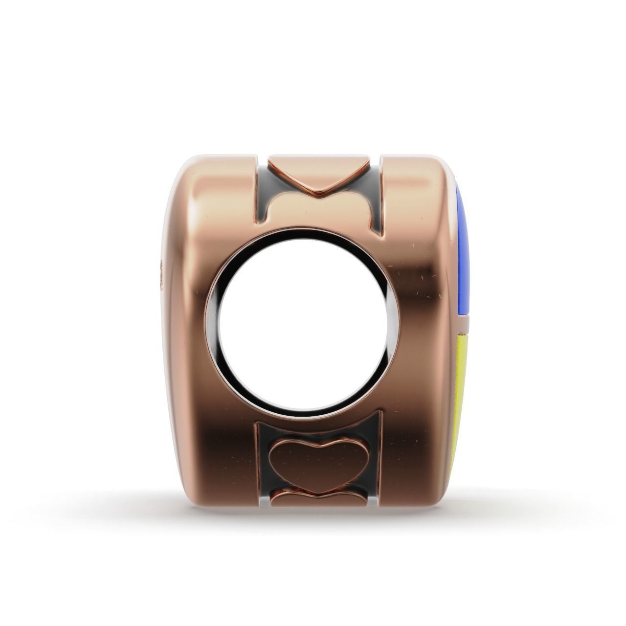 Ukrainian patriotic Charm Enamel and patina 3D print model_19