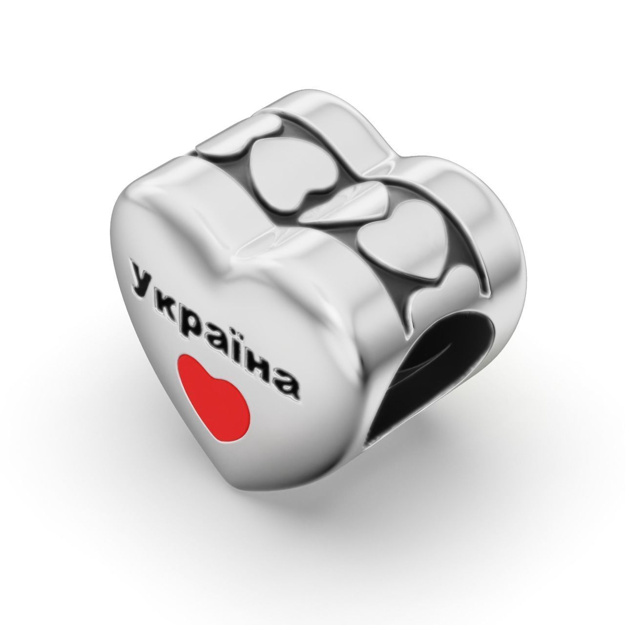 Ukrainian patriotic Charm Enamel and patina 3D print model_11