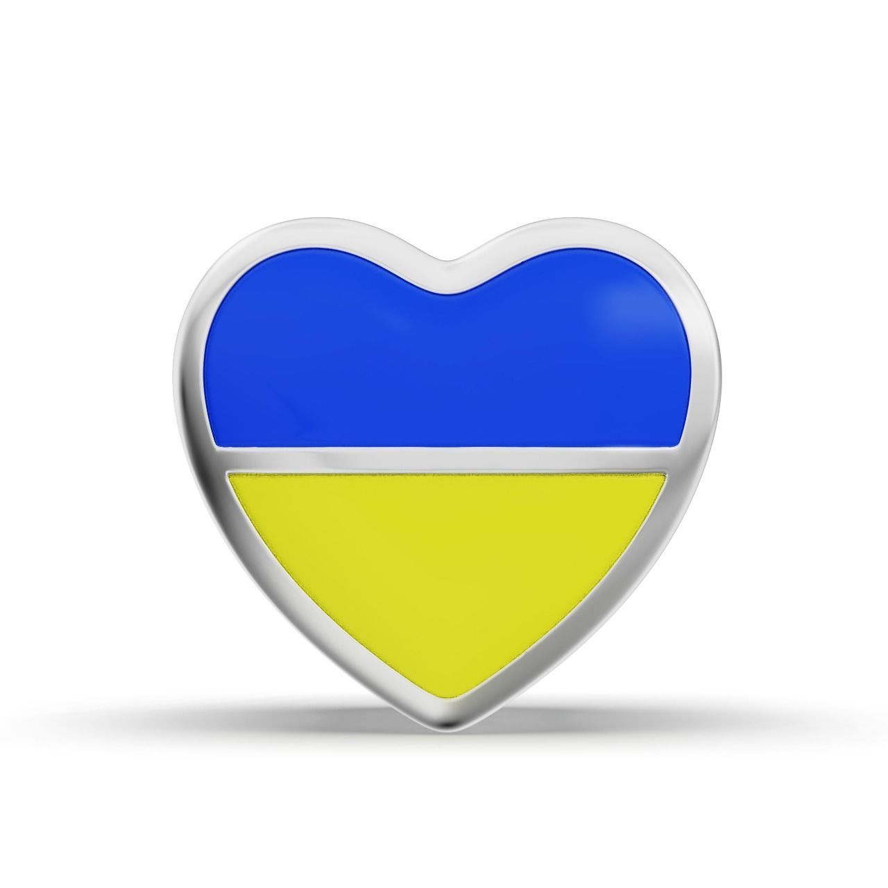 Ukrainian patriotic Charm Enamel and patina 3D print model_14