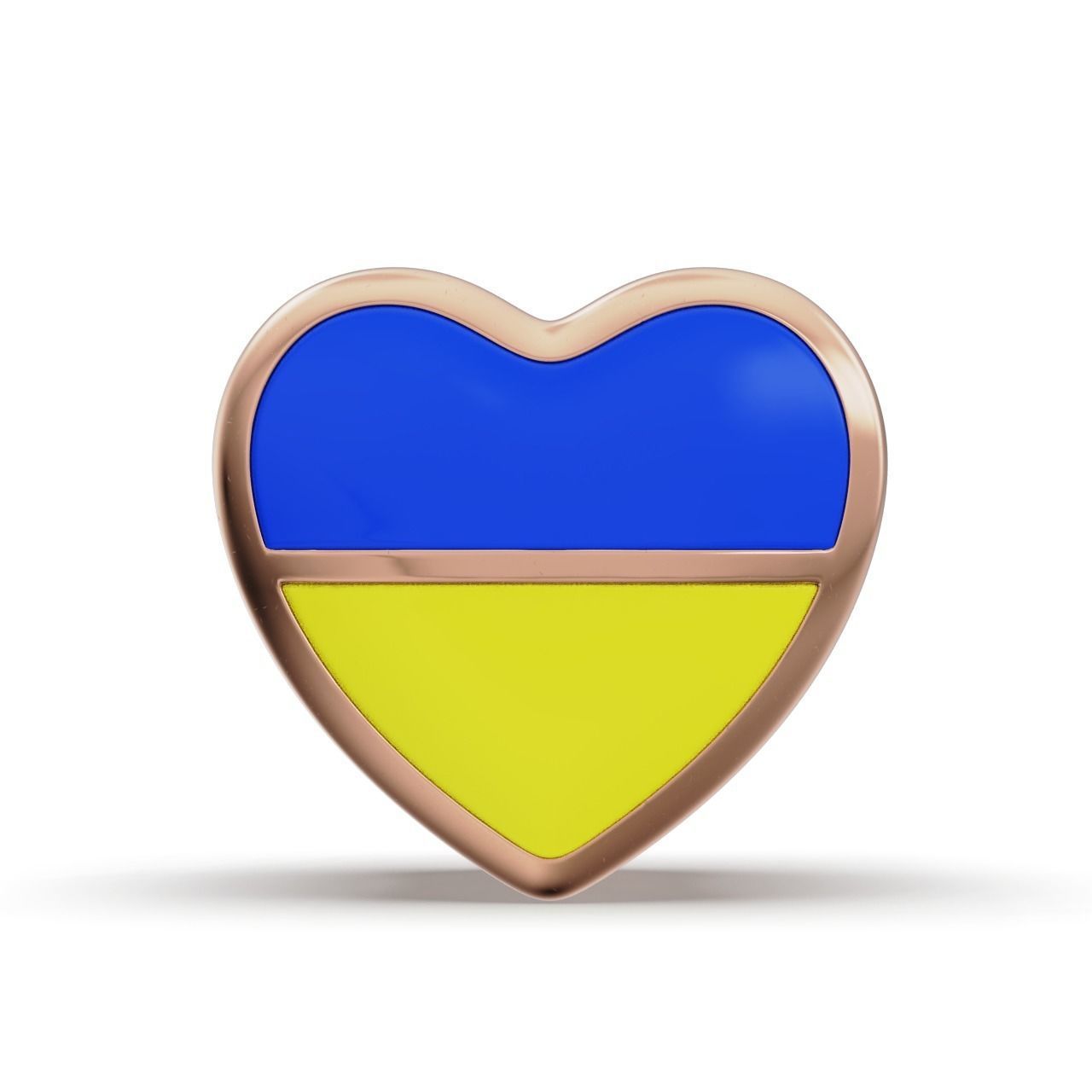 Ukrainian patriotic Charm Enamel and patina 3D print model_21