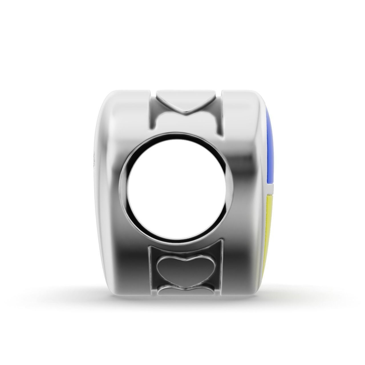 Ukrainian patriotic Charm Enamel and patina 3D print model_12