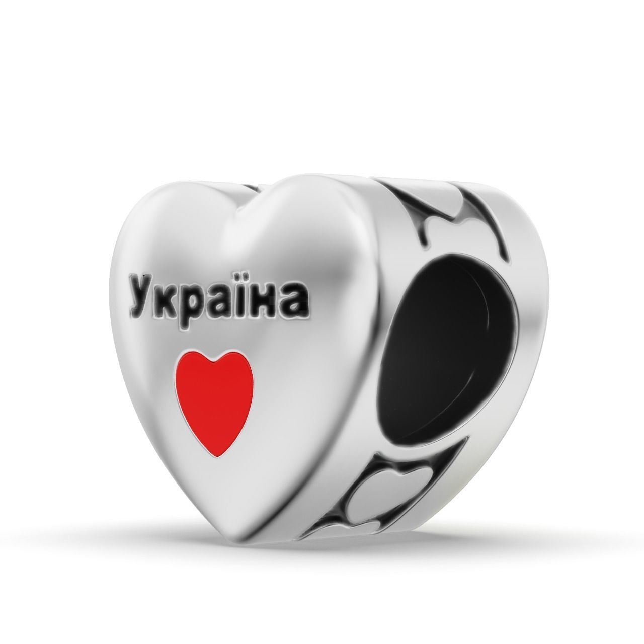 Ukrainian patriotic Charm Enamel and patina 3D print model_9