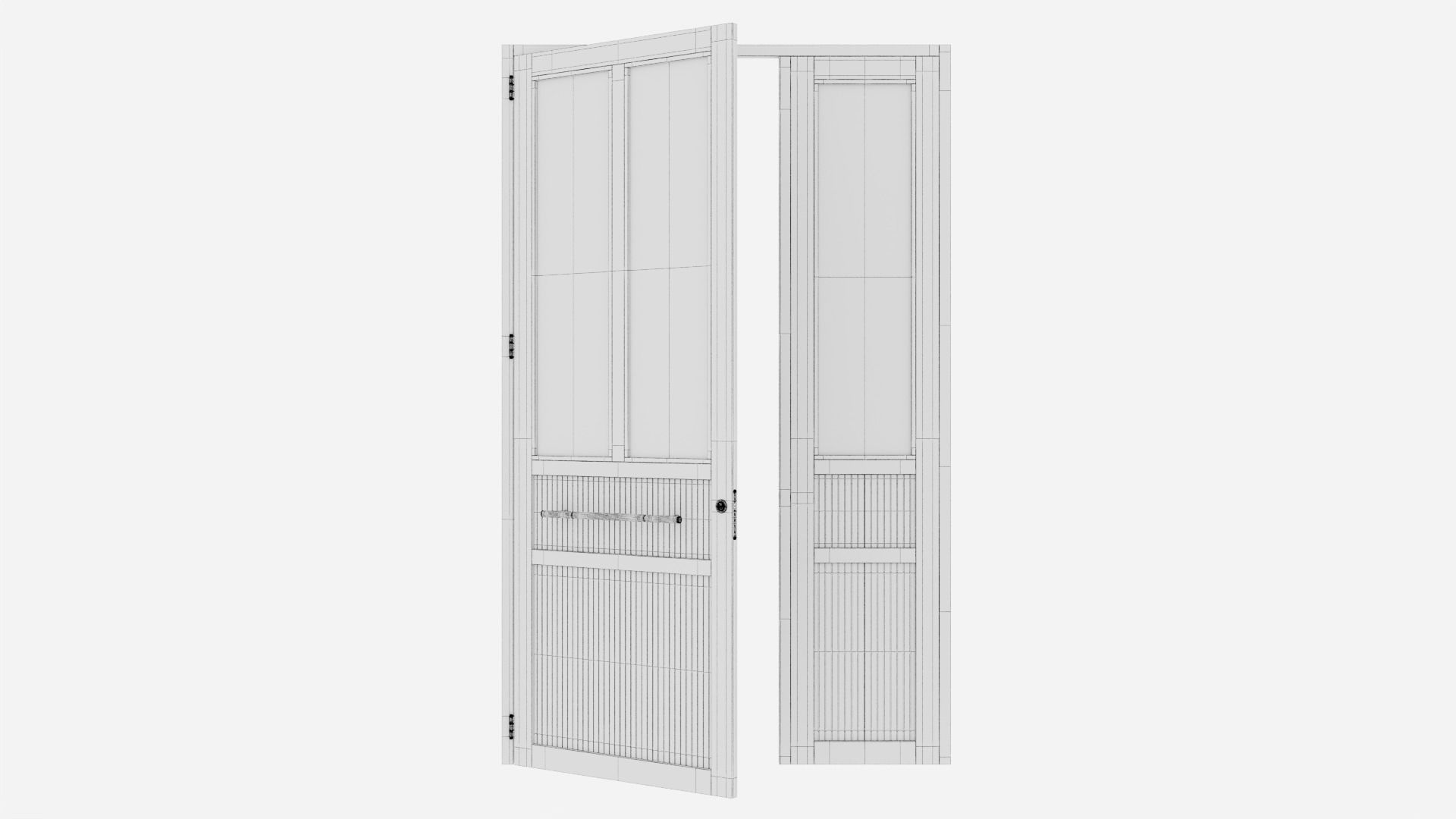 Aluminium door 173 3D model_6
