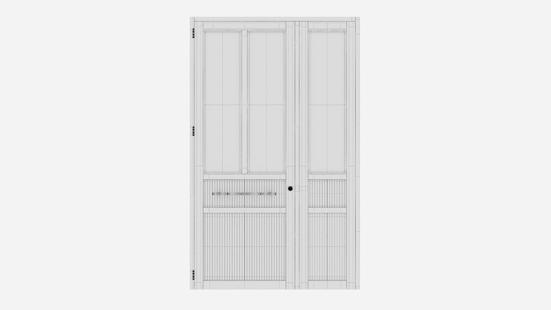 Aluminium door 173 3D model_5