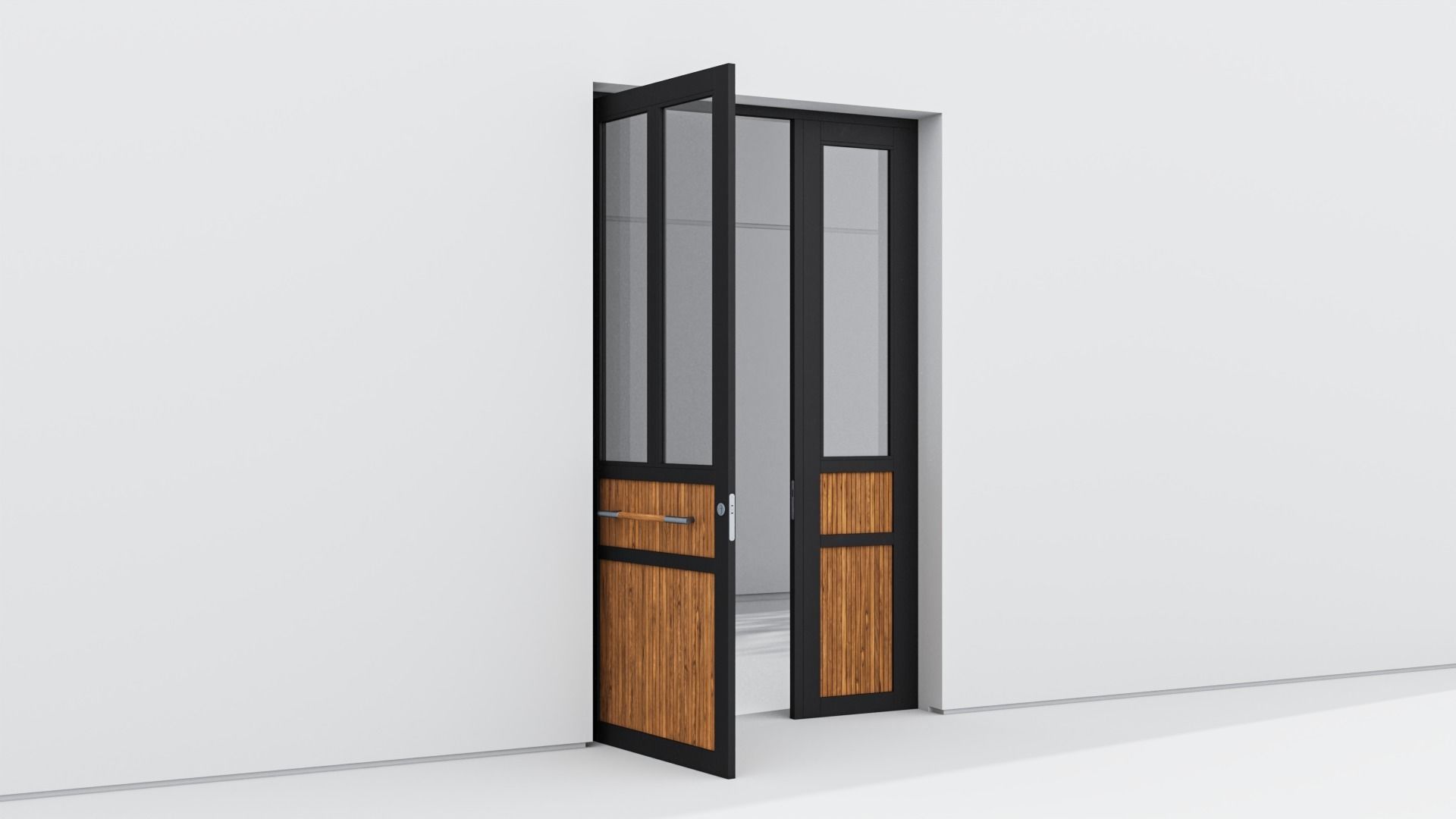 Aluminium door 173 3D model_3