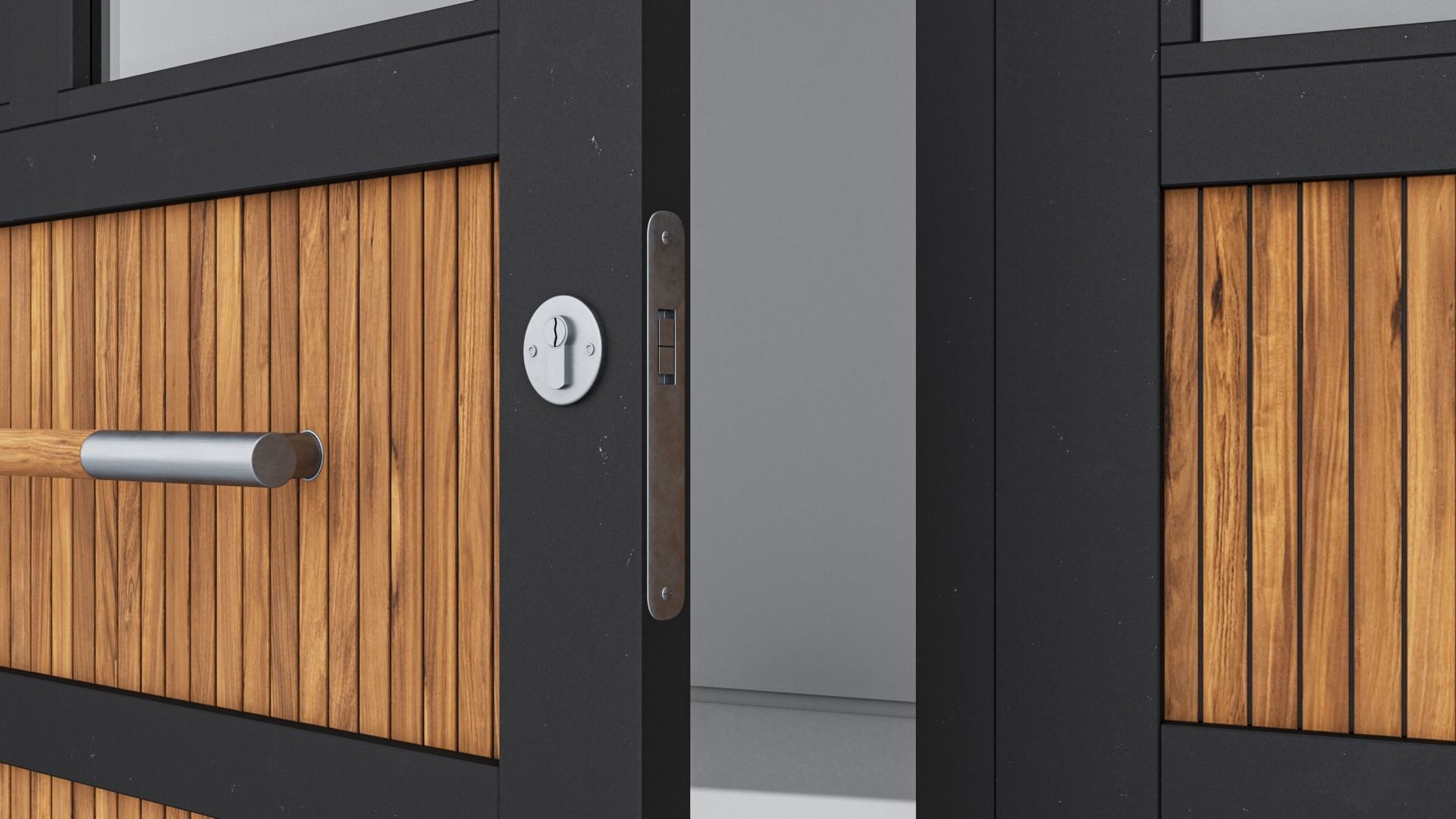 Aluminium door 173 3D model_4