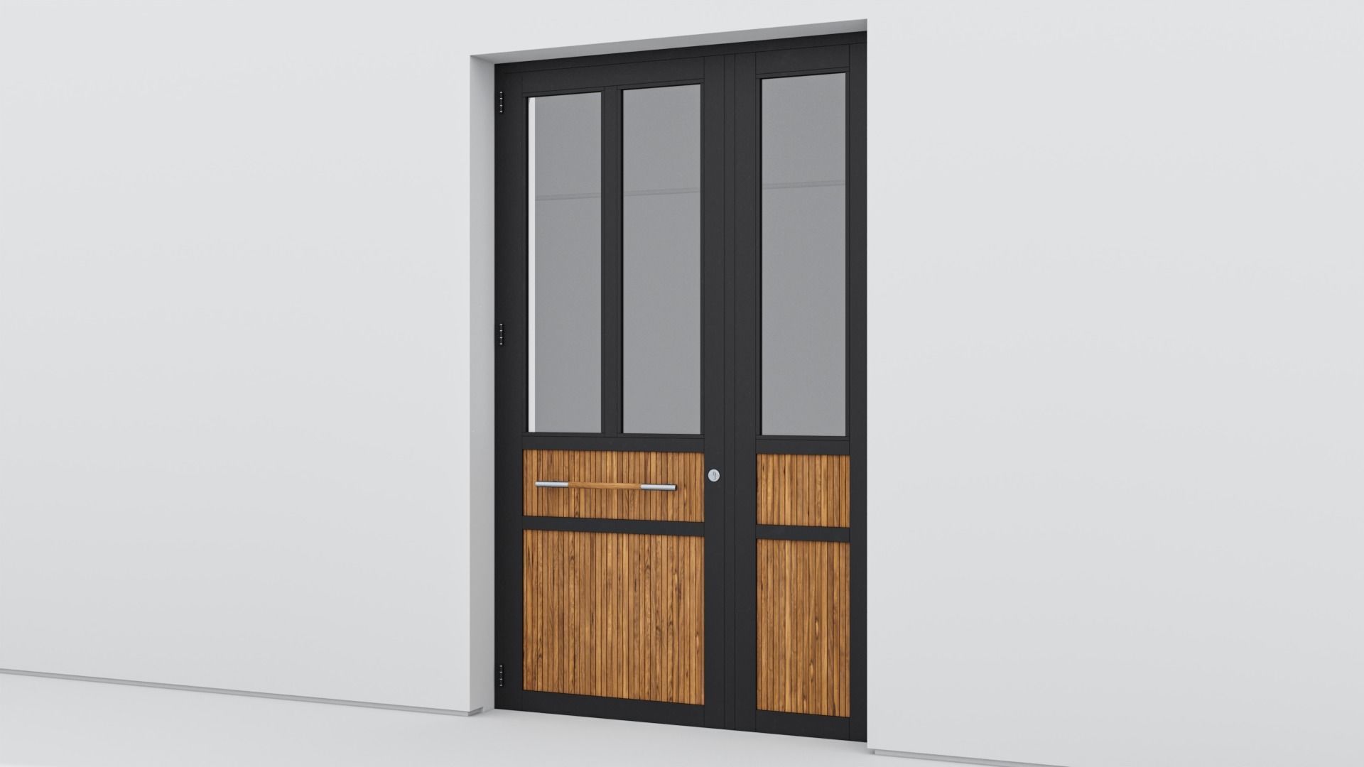 Aluminium door 173 3D model_2