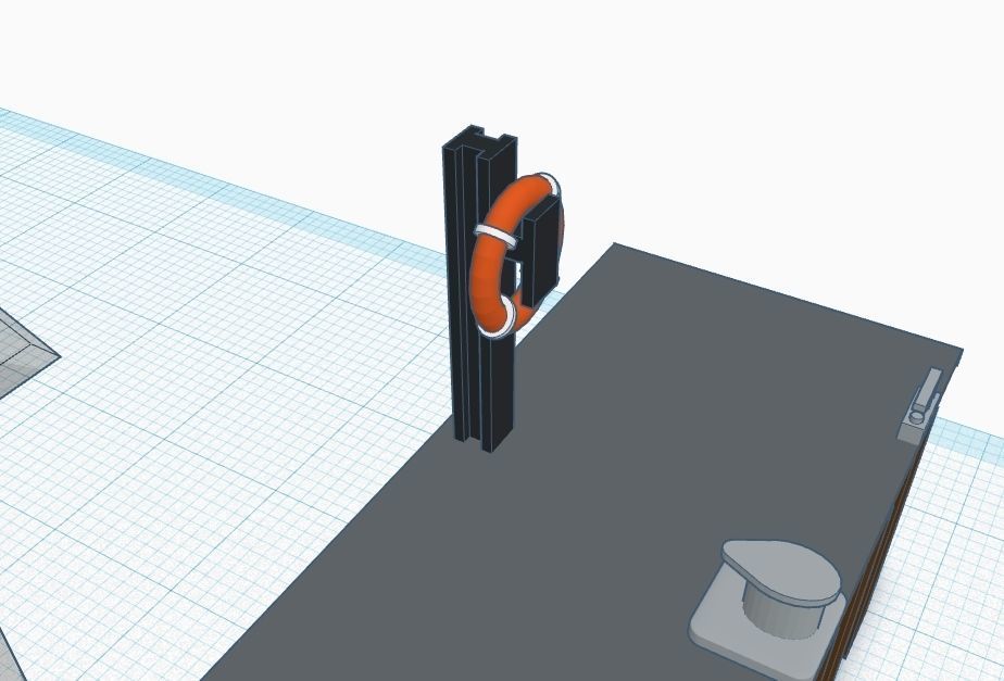 lifeguard stand H0 scale 1-87 3D print model_1