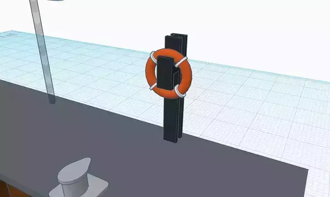 lifeguard stand H0 scale 1-87 3D print model